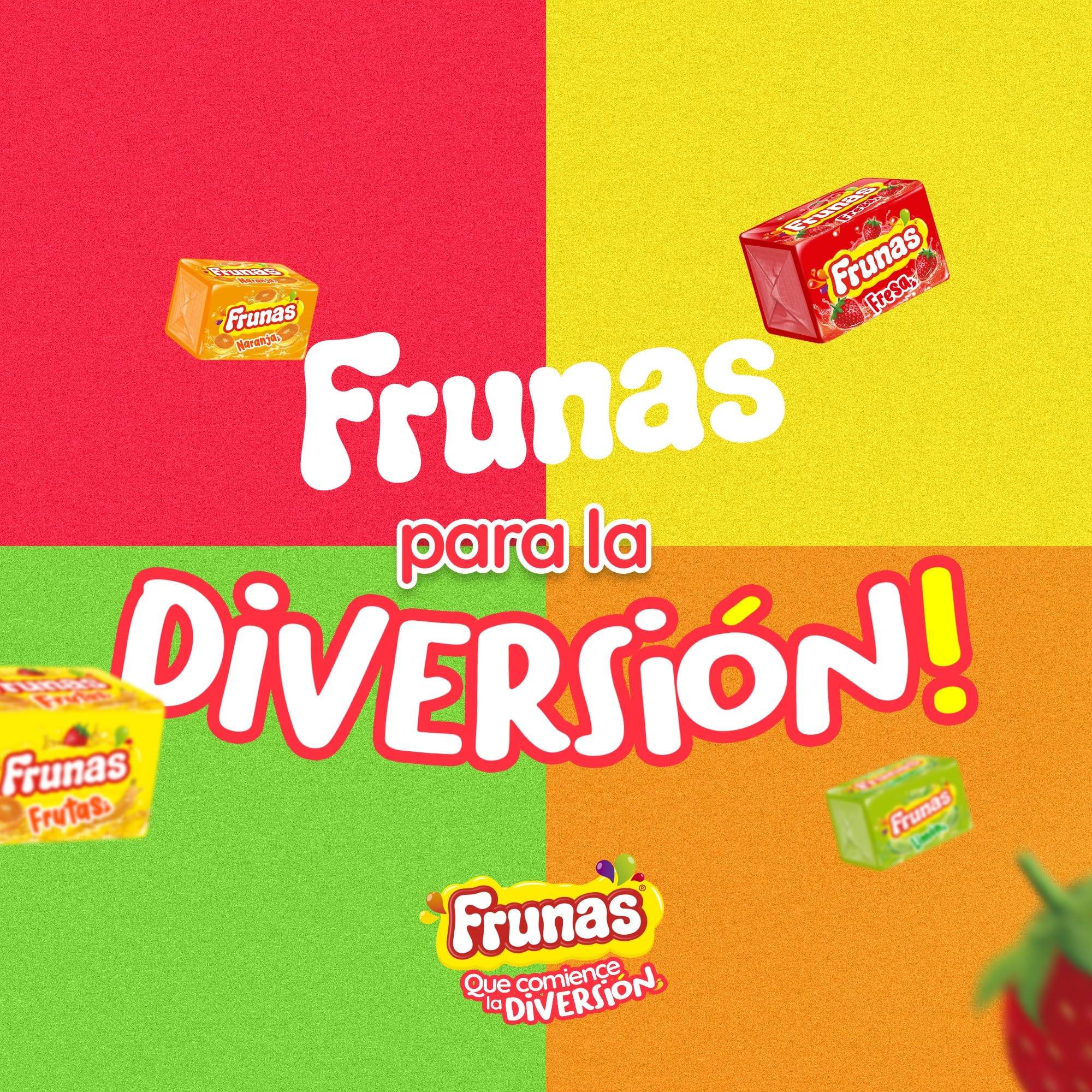 Frunas - Original - Caramelos Masticables con Sabor a Frutas – Producto colombiano -26 Unidades - 416 Gramos