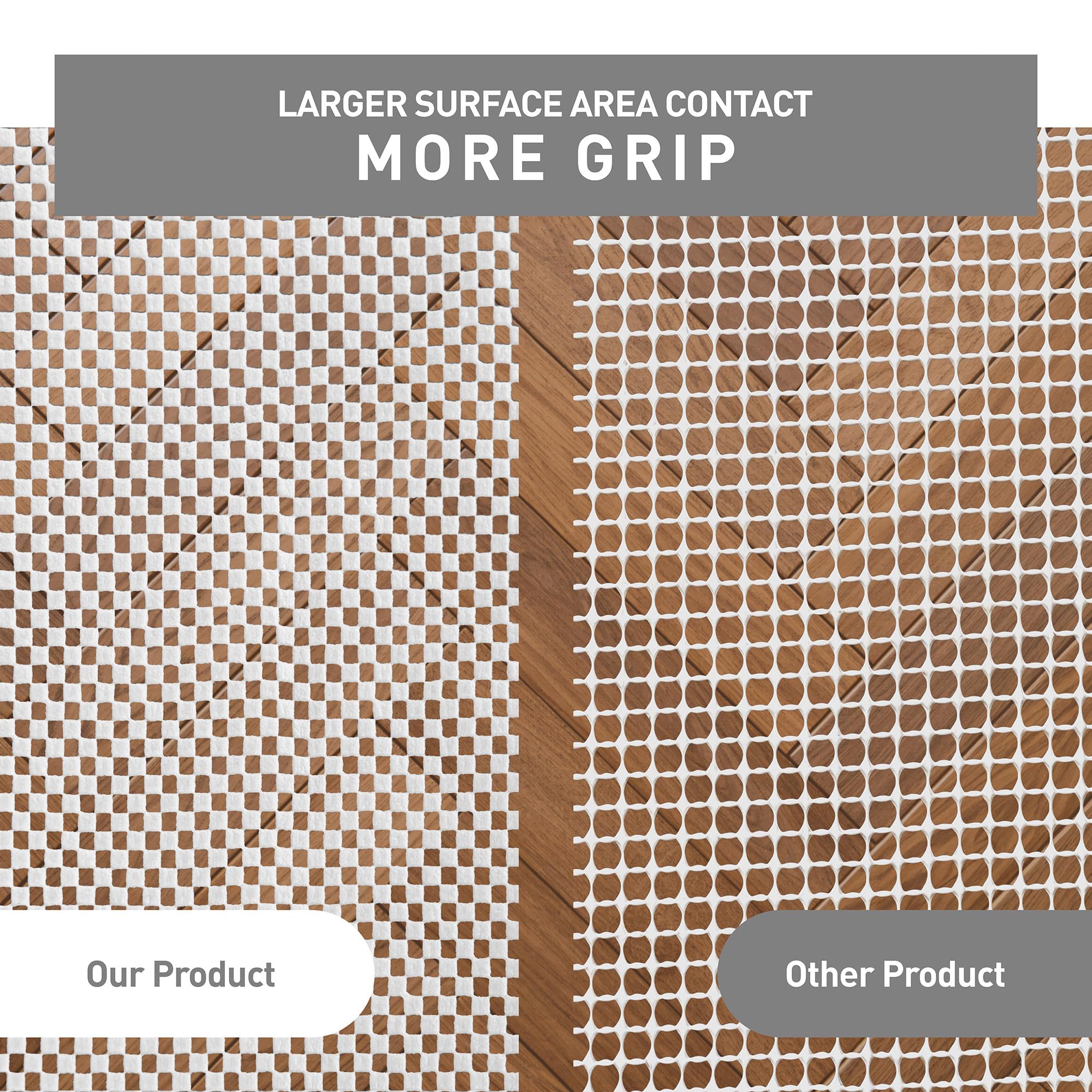 Rugshop Cushioned Thick Rug Pad Gripper for Hardwood Floors, Under Carpet Anti Skid Pad, Non Slip Rug Pads for Area Rugs 8' x 11' Cream