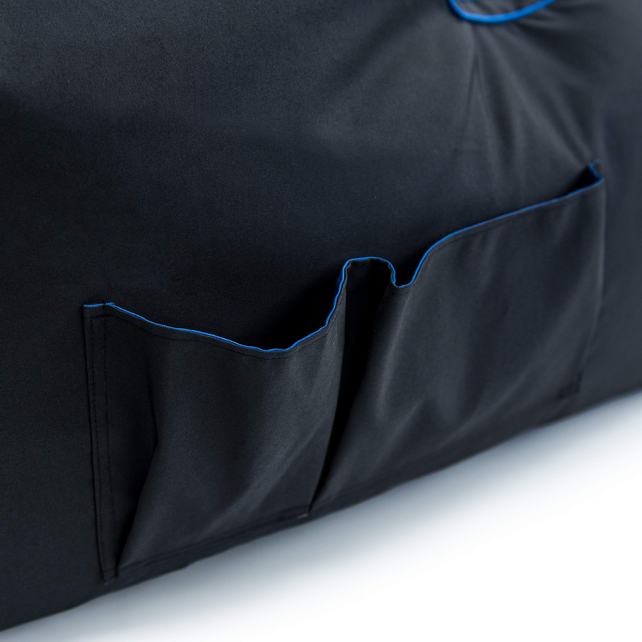 Game Over Silla para Reposar Puff Pera para Video Juegos | Sala Interior | Bolsillos Laterales para Controles | Soporte para Auriculares | Diseño Ergonómico (Relámpago Cerúleo)