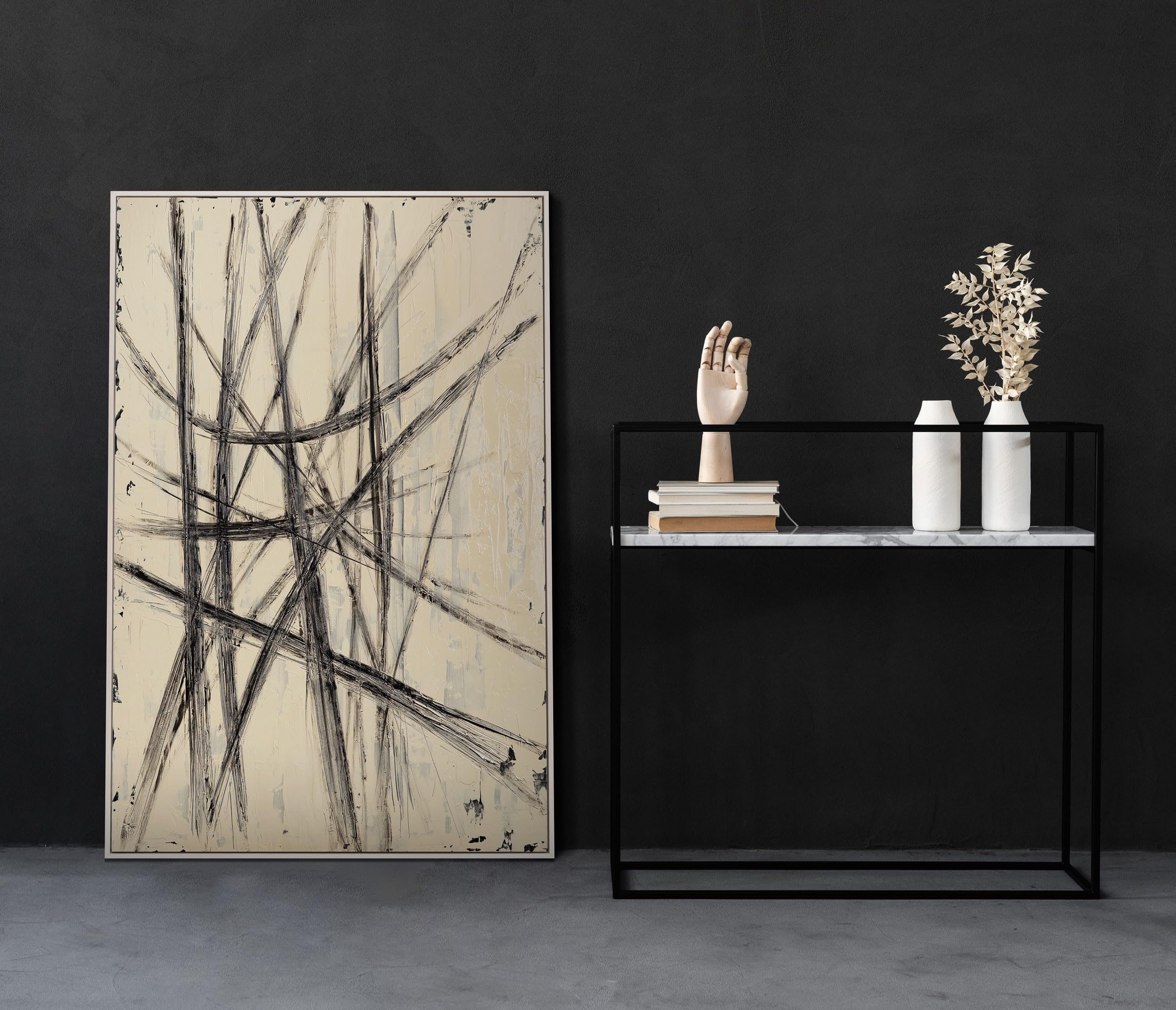 YS -Art stylowy obraz akrylowy na płótnie z ramą ręcznie malowany obraz ścienny salon nowoczesny mocny wystrój mieszkania obrazy biuro 140 x 100 cm