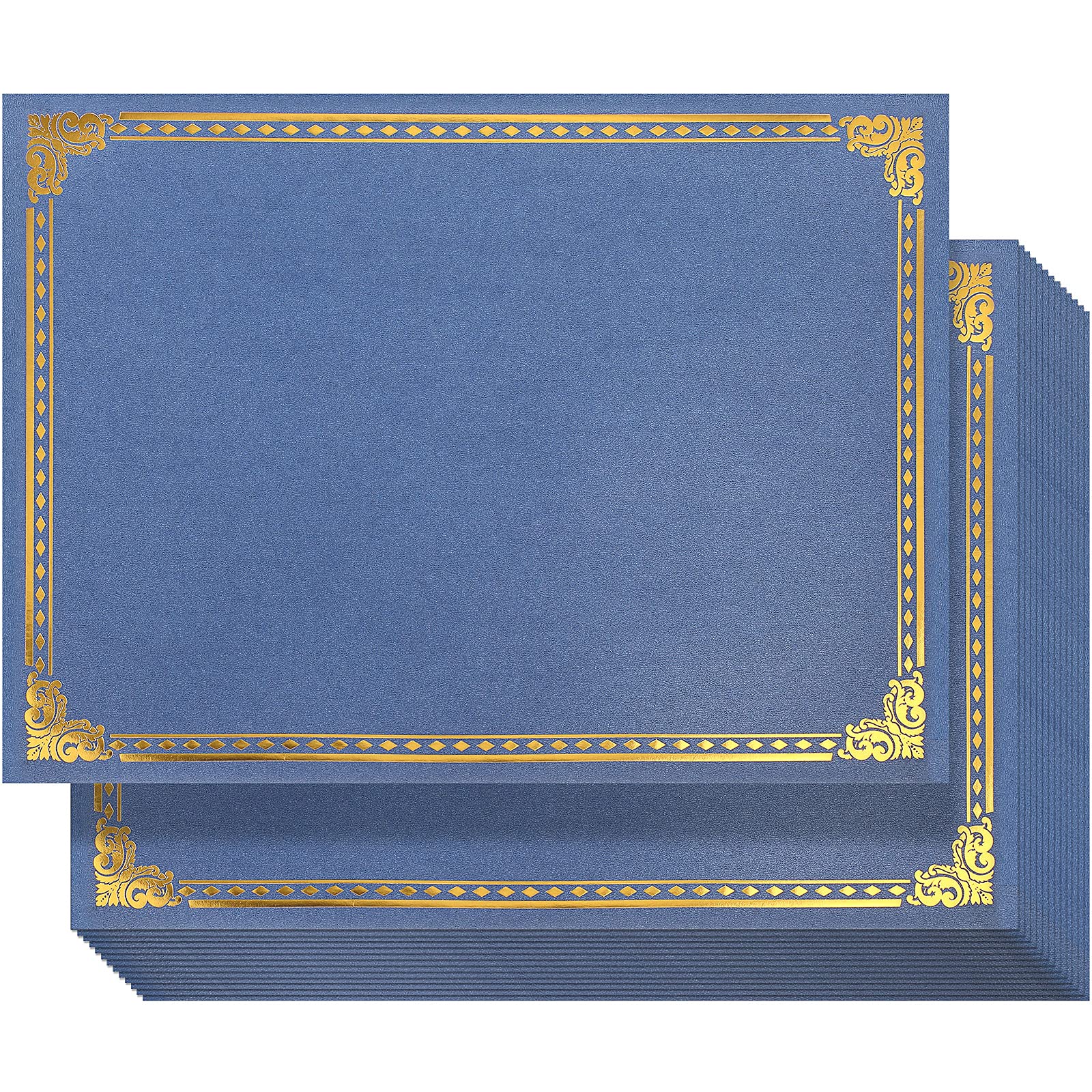 Buy 50 Sheets Certificate Paper Gold Foil Metallic Border Blank Award