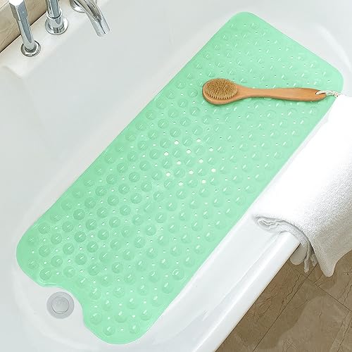 Miniatura 18 de Tree Bud Alfombrillas de Bañera para Ducha Antideslizantes Alfombrilla de Baño 39 x 16 Pulgadas Alfombrilla de Ducha Extra Larga, Alfombrilla de