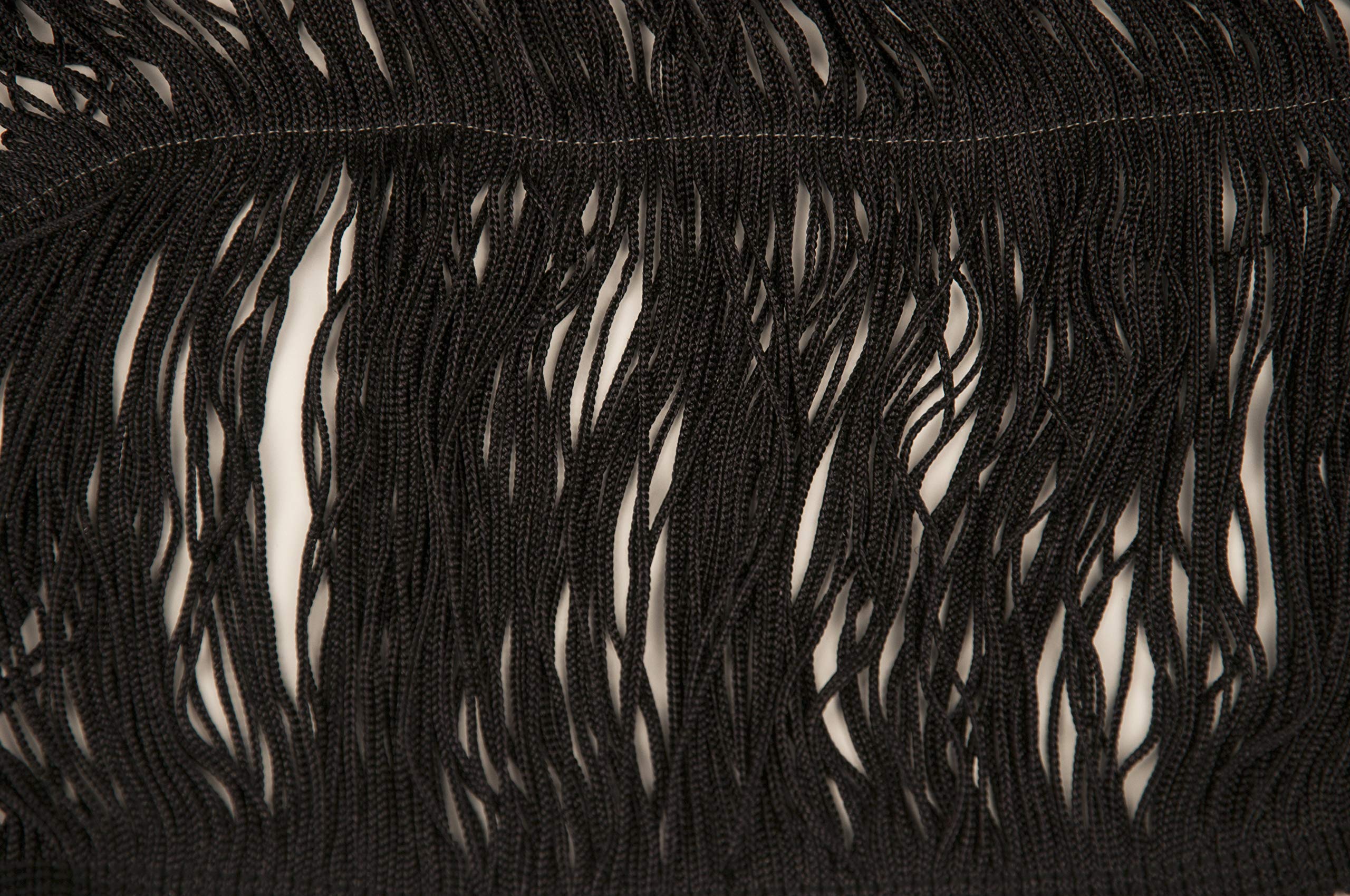 14" Chainette Fringe - 3 Yards - Black