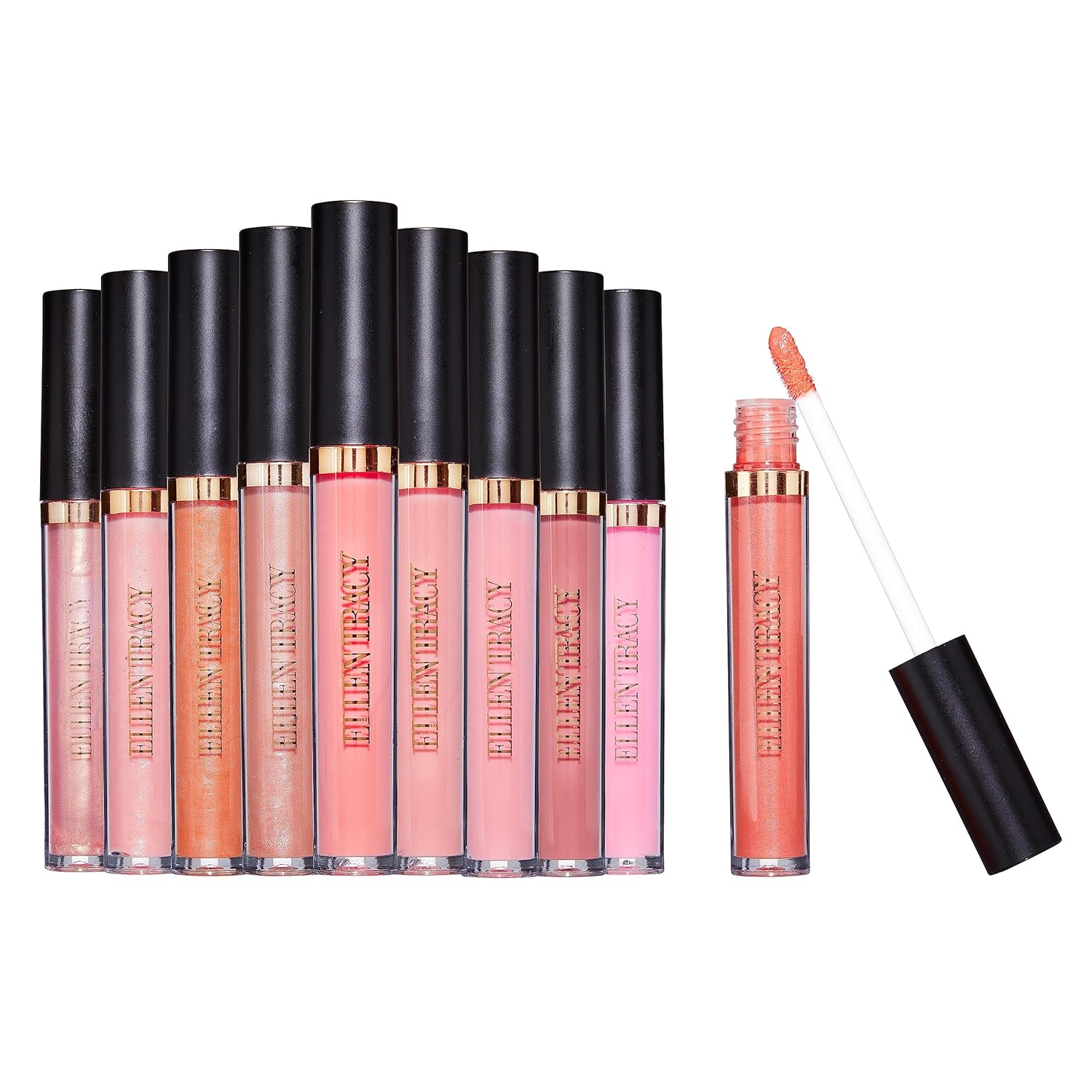 ELLEN TRACY Lip Gloss Collection 10 Shades Complete Lip