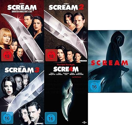 Scream - Teil 1-5 inkl. Scream 2022 (Uncut) im Set (5 DVDs): Amazon.de