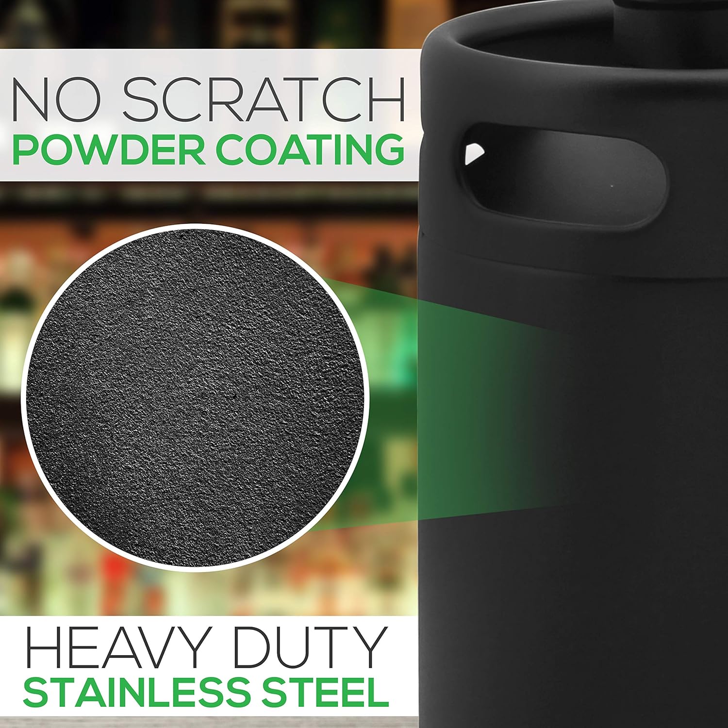 Durable NutriChef Mini Keg with Scratch-Resistant Coating