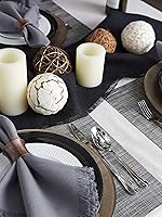 Vista 27 de DII PVC Tabletop Collection Placemat Set, Wedge, 13x20, Gray, 6 Piece