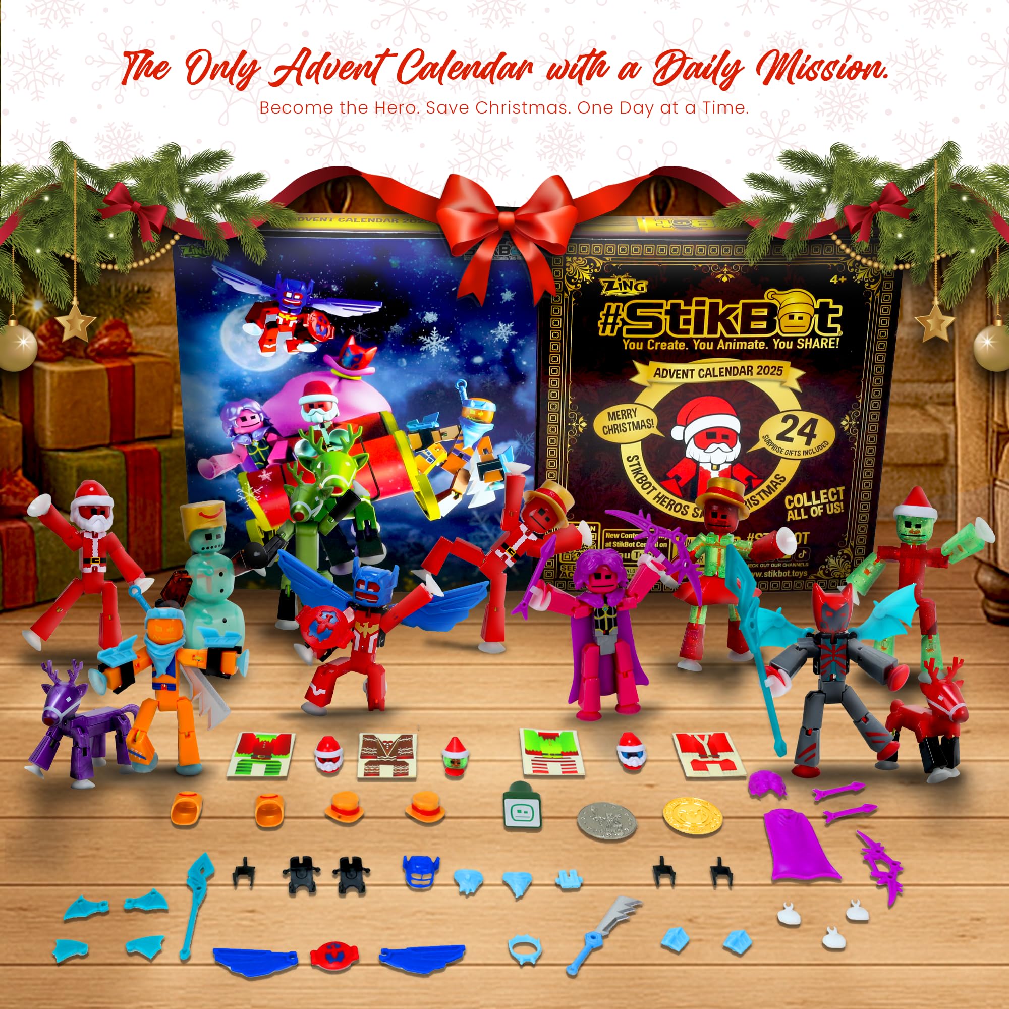 Yokinndama　Xmas Sales 3点 Amazon.com: Zing Stikbot Advent Calendar Christmas Countdown Hero