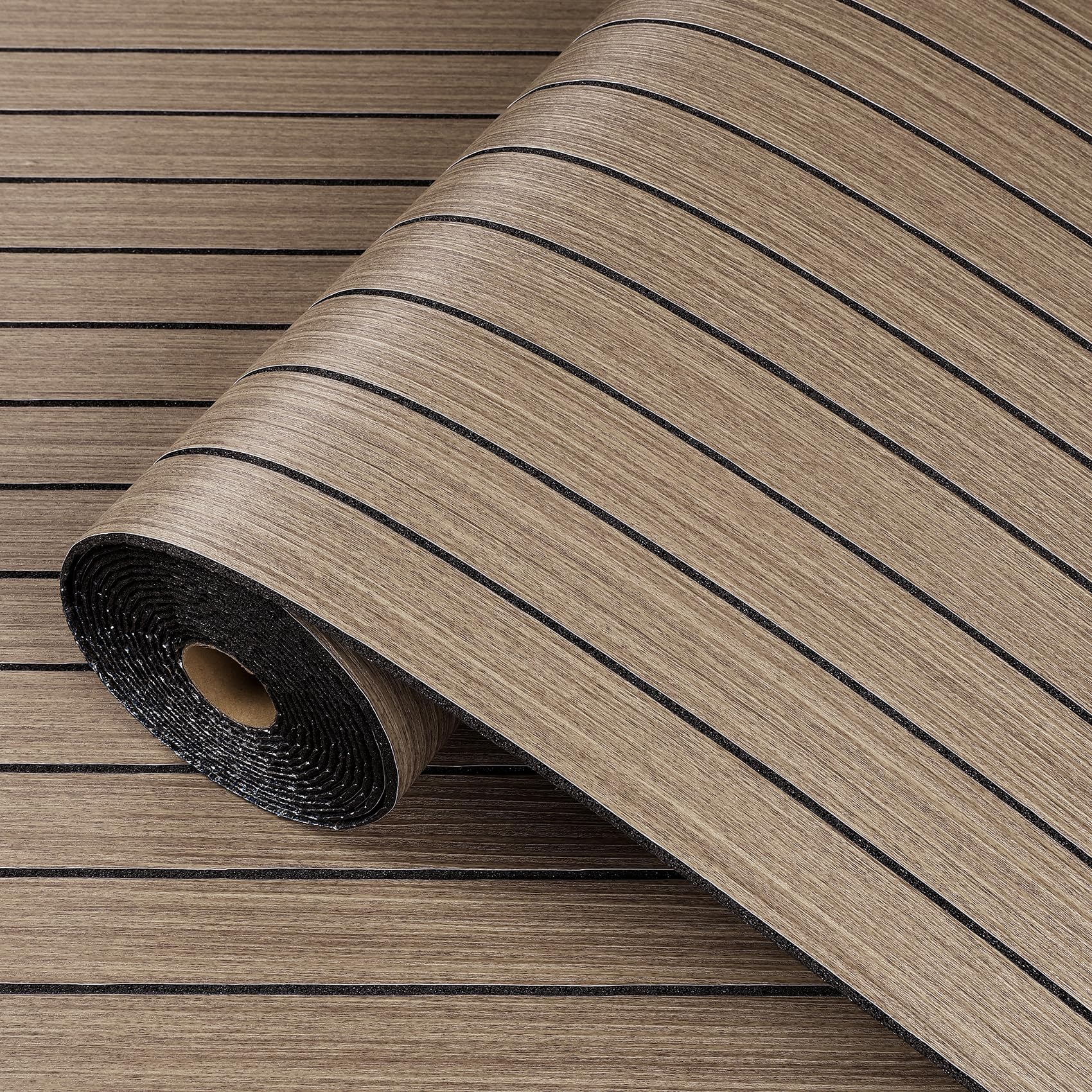 ReWallpaper 60CMx5M Rivestimento Parete Legno Adesivo 3d Carta Adesiva per Pareti Cucina Soggiorno Spesso Pannelli Legno Insonorizzato Murali Adesivi in Rotolo Decorativo Parete Sala Musica Marrone
