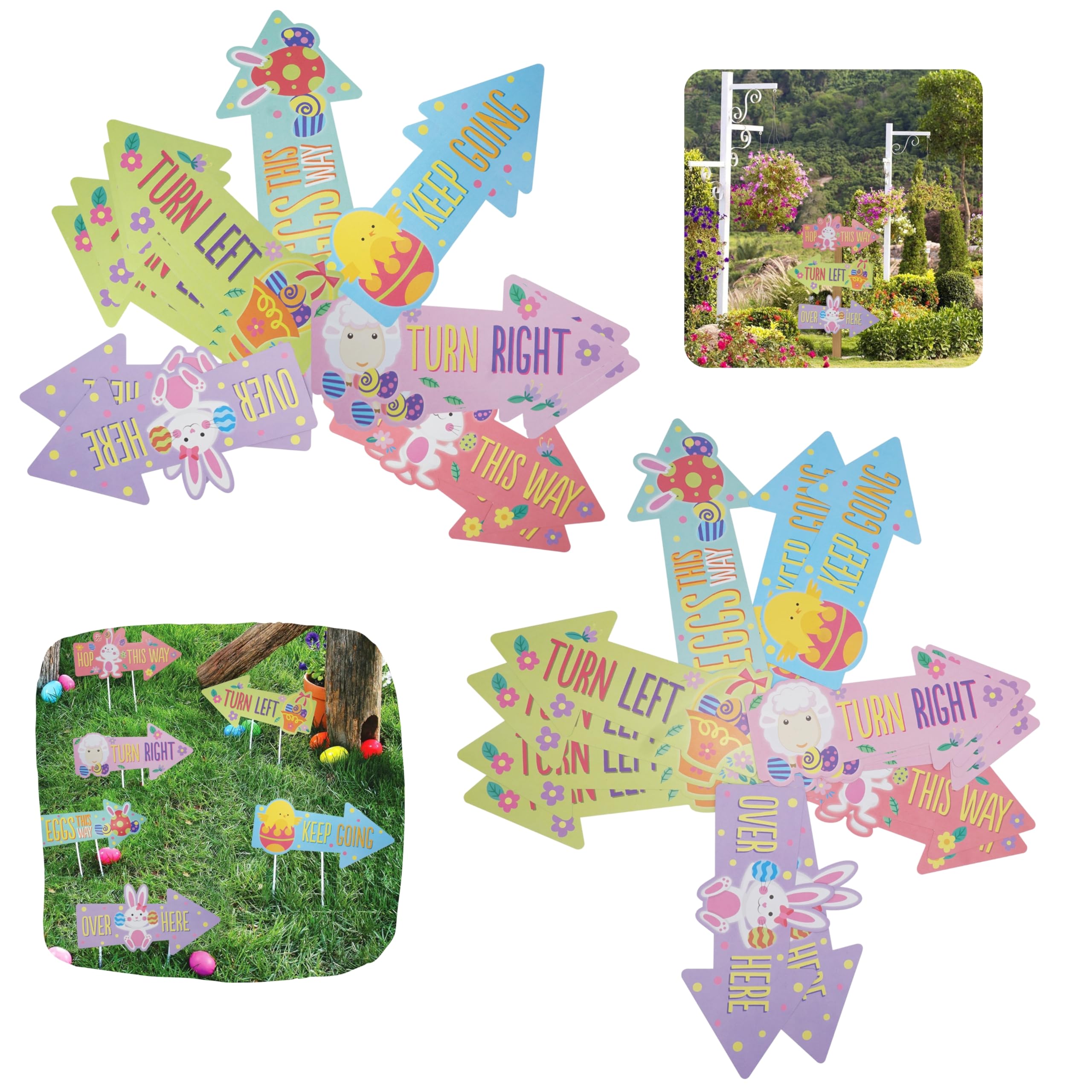 30x Easter Egg Hunt Arrows, Easter Egg Hunt Decoration, Easter Egg Hunt Sings, Easter Egg Hunt Clues, Easter Garden Egg Game Sign Directions Kids Party Home
