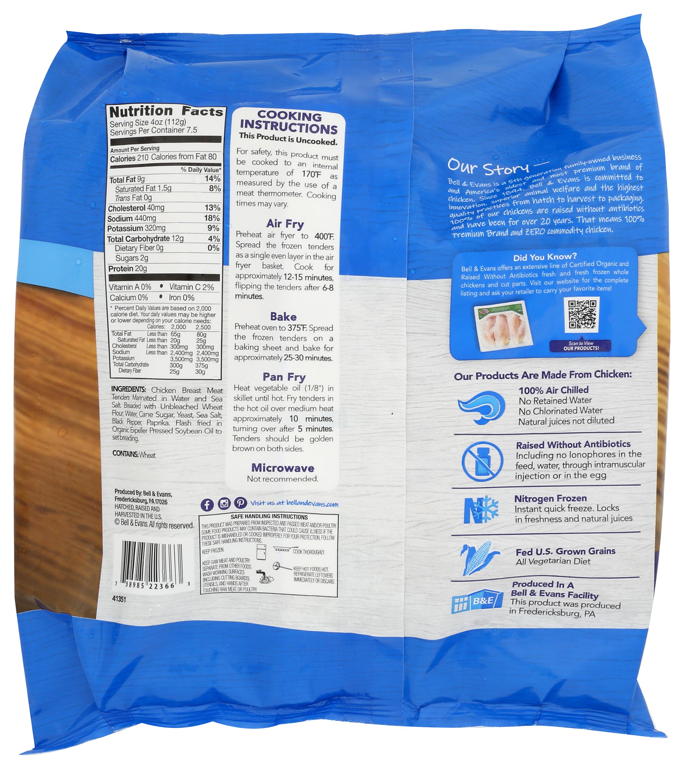 Bell Evans Breaded Chicken Breast Tenders 30 OZ — view 2