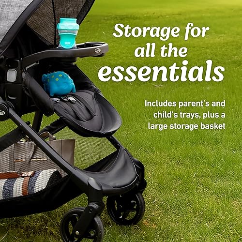 Vista 23 de Graco sistema de transporte Modes Element - Cochecito de bebé con asiento reversible, almacenamiento extra, bandeja para niño, silla de auto Canter