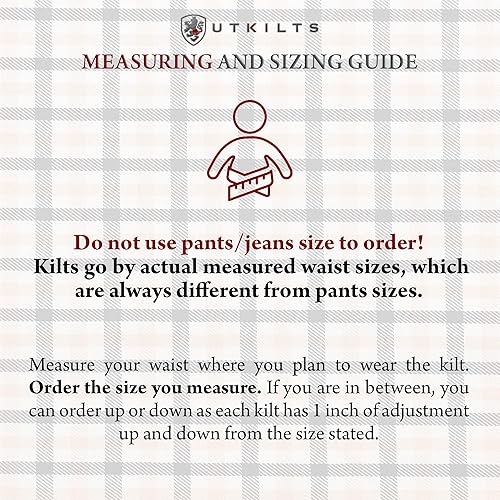 Miniatura 8 de UT Kilts Kilt utilitario estándar para hombre, moderno kilt escocés para uso diario, con correas ajustables para la cadera y bolsillos de carga