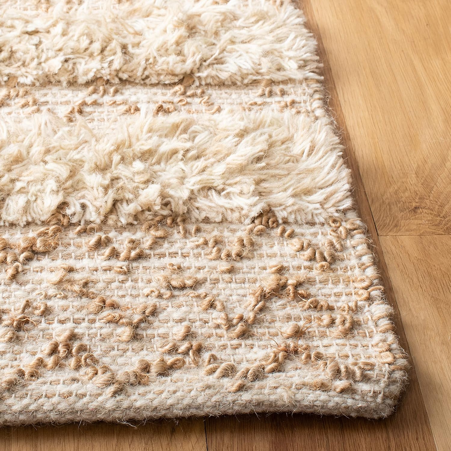 Ivory Hand-Tufted Wool 8' x 10' Rectangular Rug