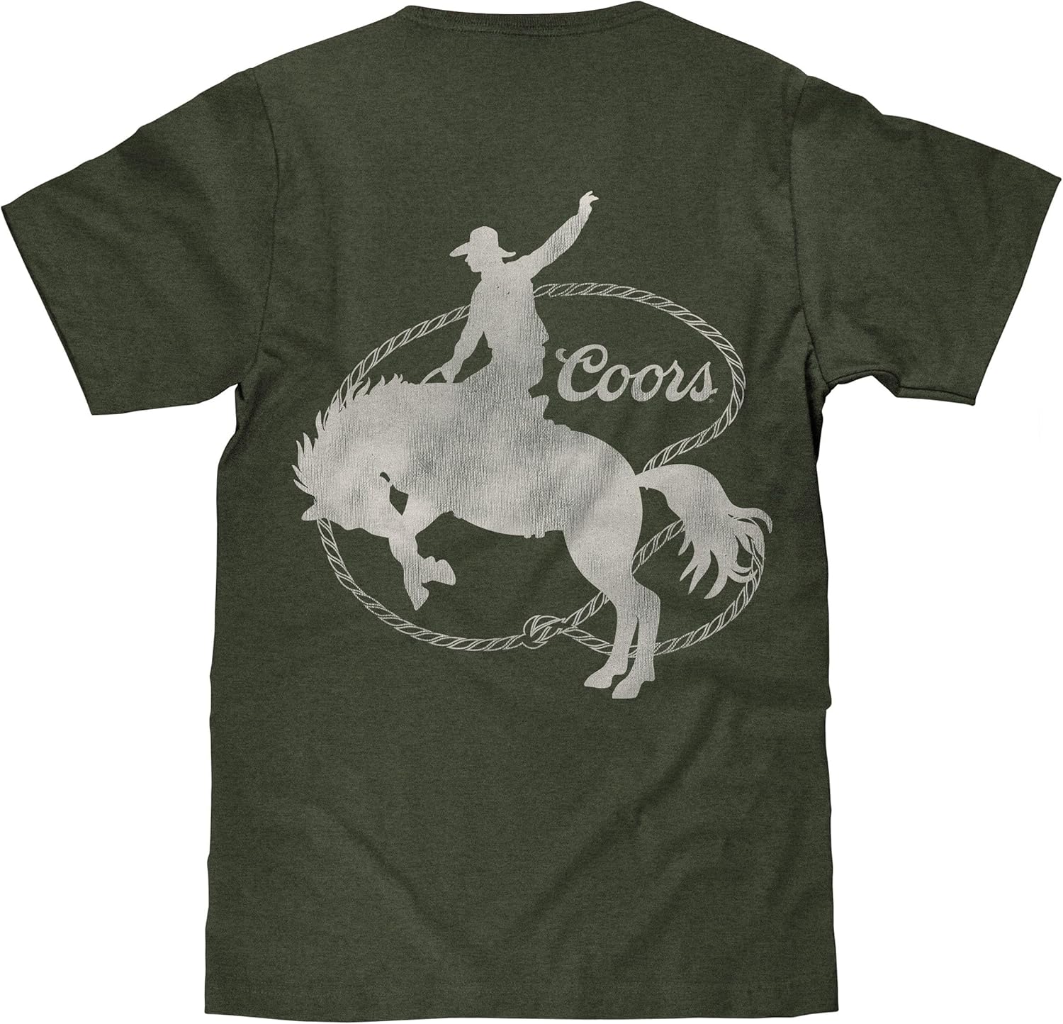 Tee Luv x Comfort Colors Men's Faded Coors Rodeo Cowboy Front Pocket T-Shirt - Image 3