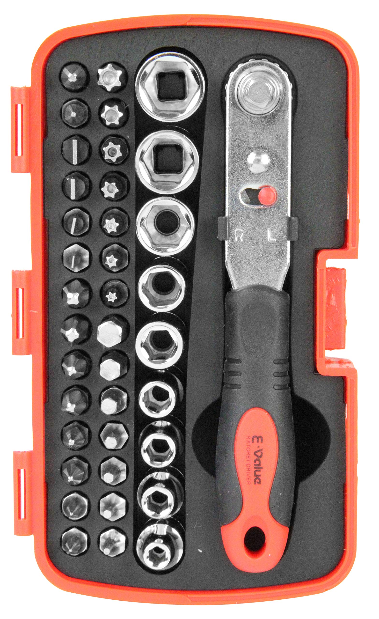 (未使用･未開封品)E-Value ドライバー&amp;ビット・ソケットセット 38pcs 家具の組み立て・メンテナンス用 EMT-38C E-Value ドライバー&ビット・ソケットセット 38pcs 家具の組み立て