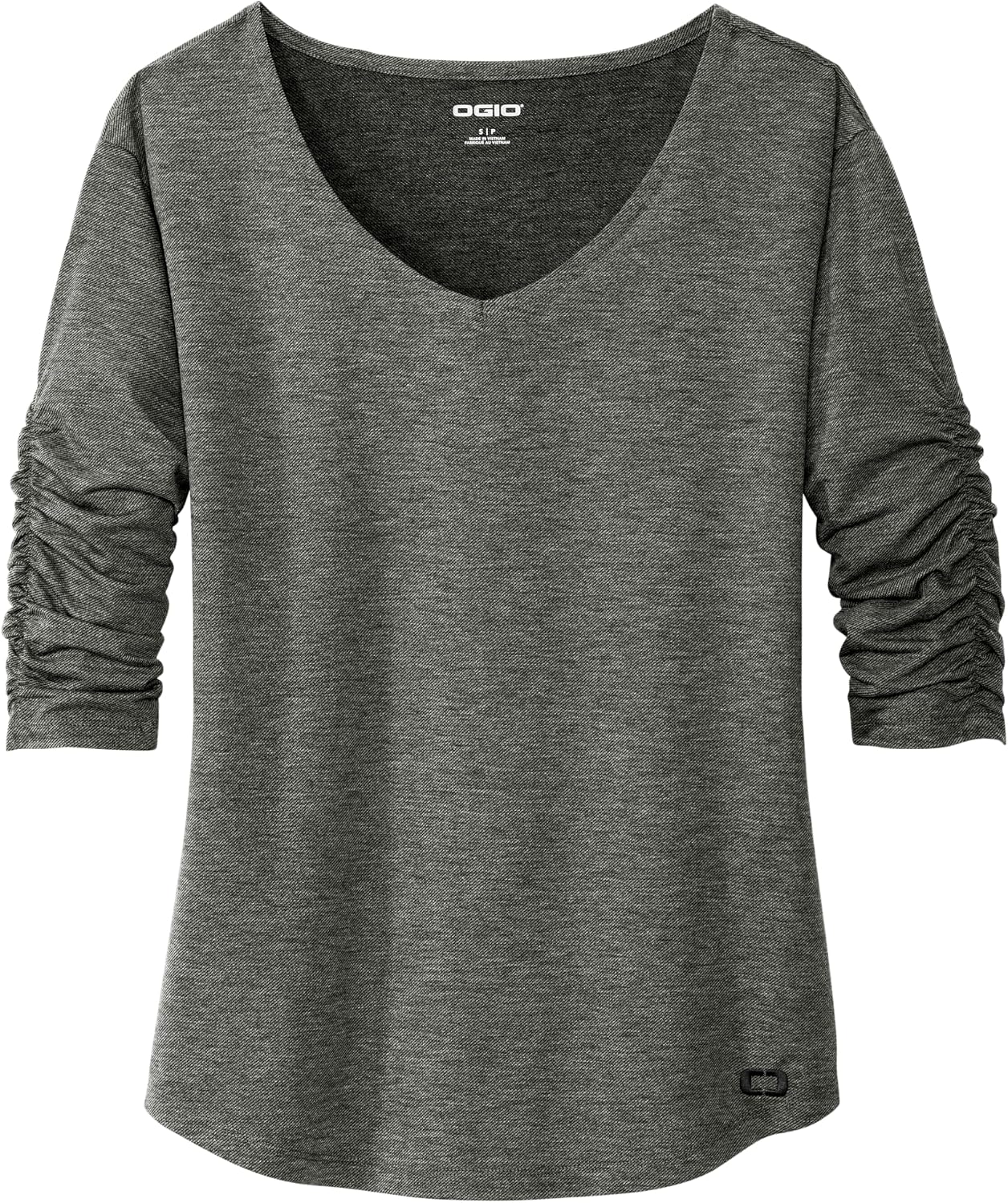 OGIO Women's Evolution V-Neck | Moisture Wicking Shirt for Women, Loose Fitting Top with 3/4 Sleeves