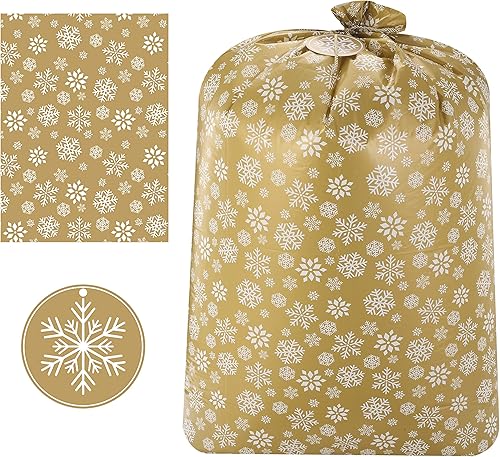 Miniatura 3 de JOYIN 3 bolsas de Navidad extragrandes de 56 x 36 pulgadas con etiquetas de regalo para fiestas de Navidad, regalos de vacaciones, reuniones