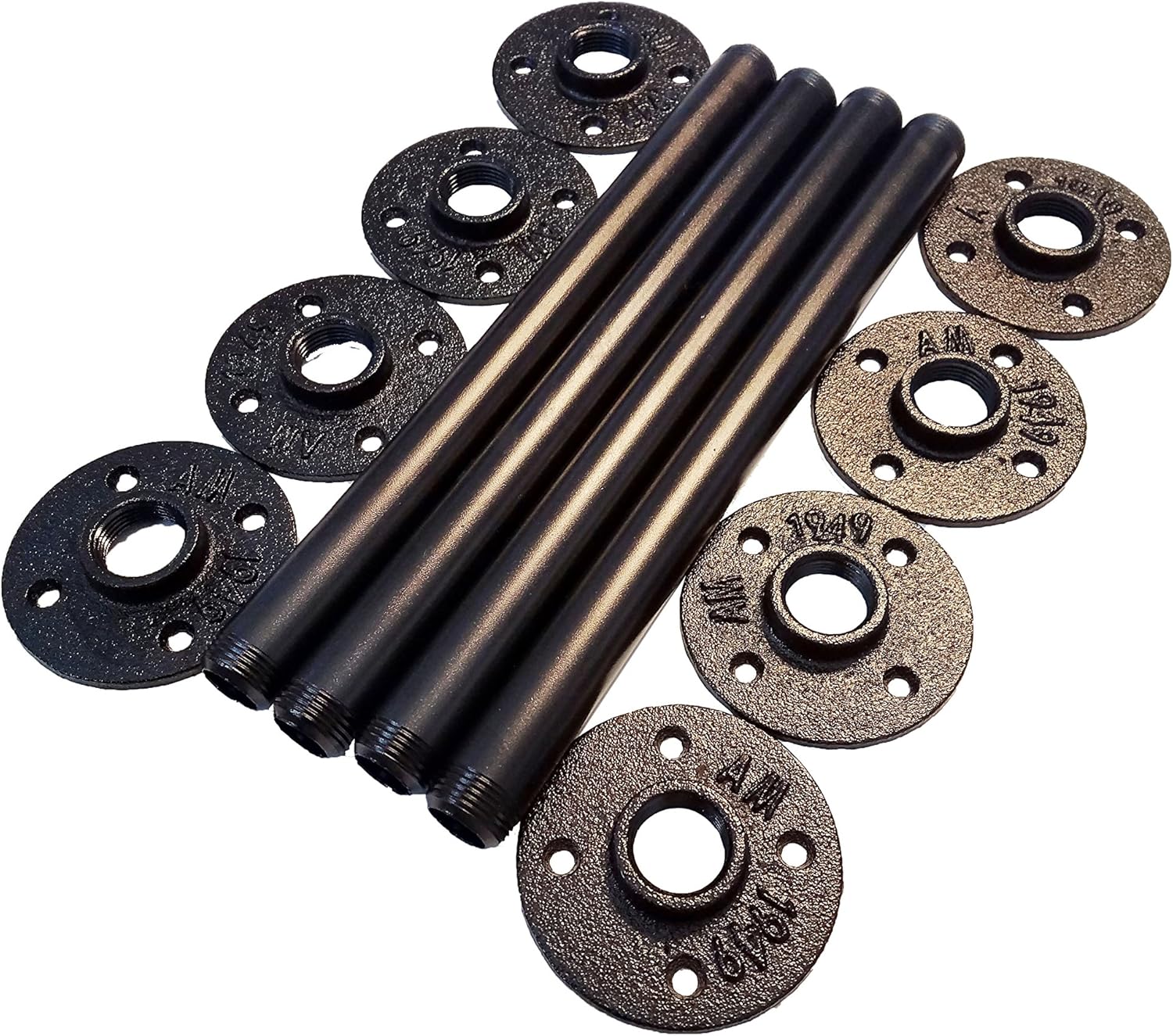 Amazon Industrialブラック鉄パイプテーブル脚 のdiy コーヒーテーブル 表脚 サイドテーブル ベンチ 棚 ナイトスタンド 3 4インチ 12 建築金具