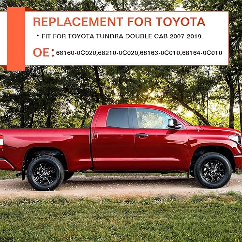 Miniatura 2 de ACLONG Kit de sellado de fieltro para ventana de automóvil para Toyota Tundra Double Cab 2007-2019 68160-0C020, 68210-0C020, 68163-0C010, juego de 4