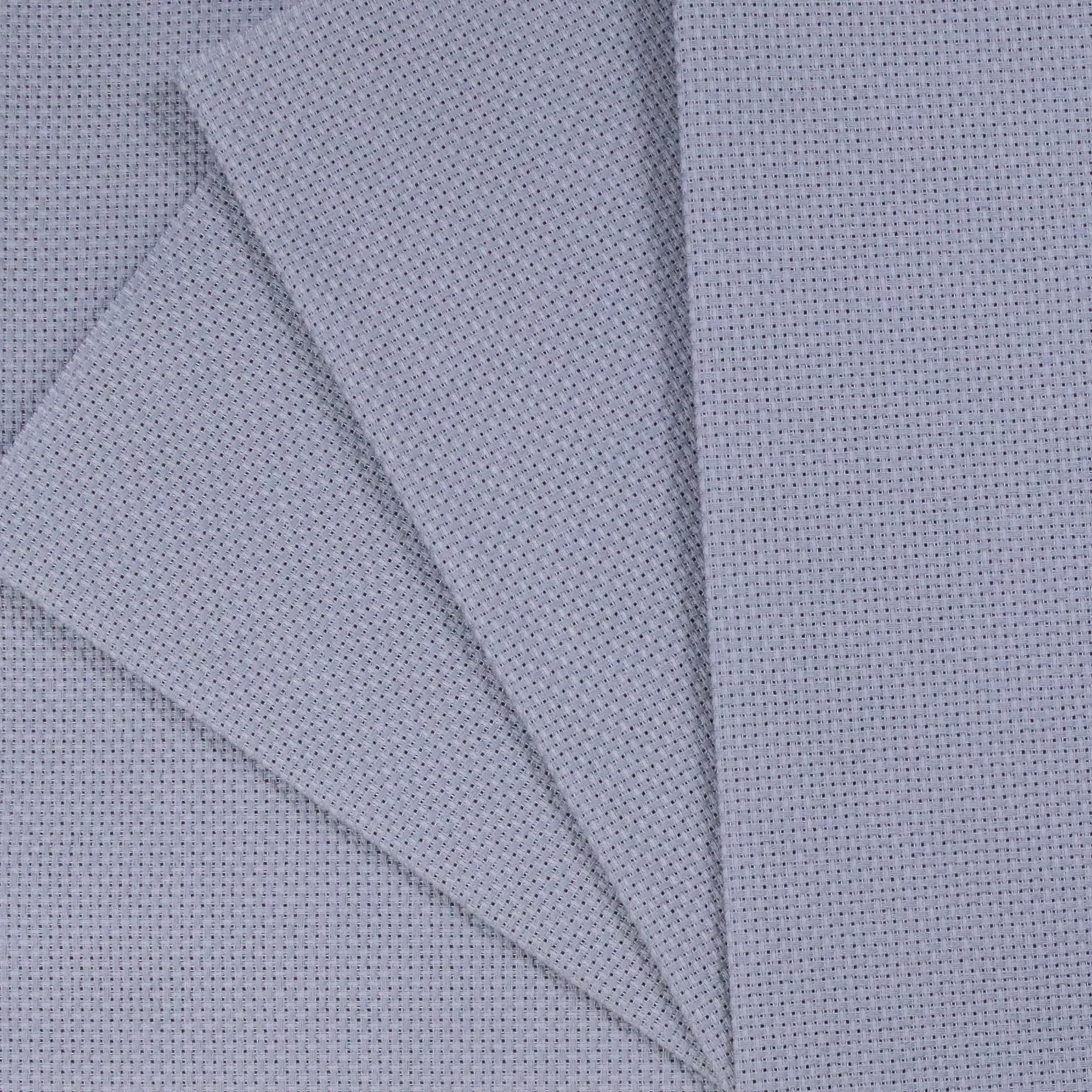 KCS 4/6 pc of 12" x 18" 30cmx45cm 16CT Counted Cotton Aida Cloth Cross Stitch Fabric (Light Steel Grey, 4 pc)