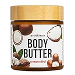 Unscented Body Butter for Dry Skin | with Raw Shea Butter and Jojoba Oil | Deep Moisturizer Safe for Sensitive Skin, Non Greasy, Fragrance Free | 8 oz