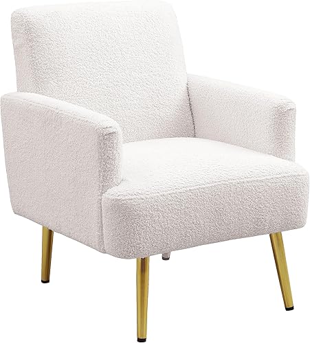 Miniatura 29 de Juego de 2 sillas decorativas de tela, juego de 2 sillas con brazos con mesa auxiliar de madera, sillas de sala de estar con asiento suave para sala