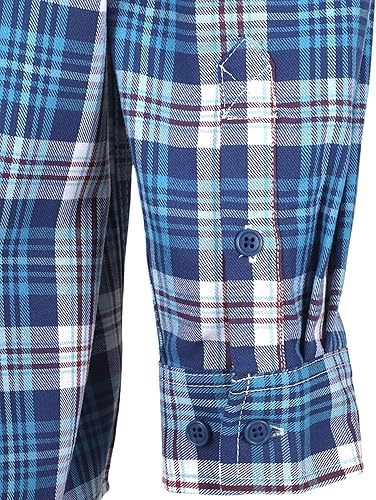 Miniatura 16 de BOCOMAL Camisas FR para hombre, resistentes al fuego, peso ligero, NFPA2112, camisa de soldadura ignífuga, acabado repelente al agua y al aceite