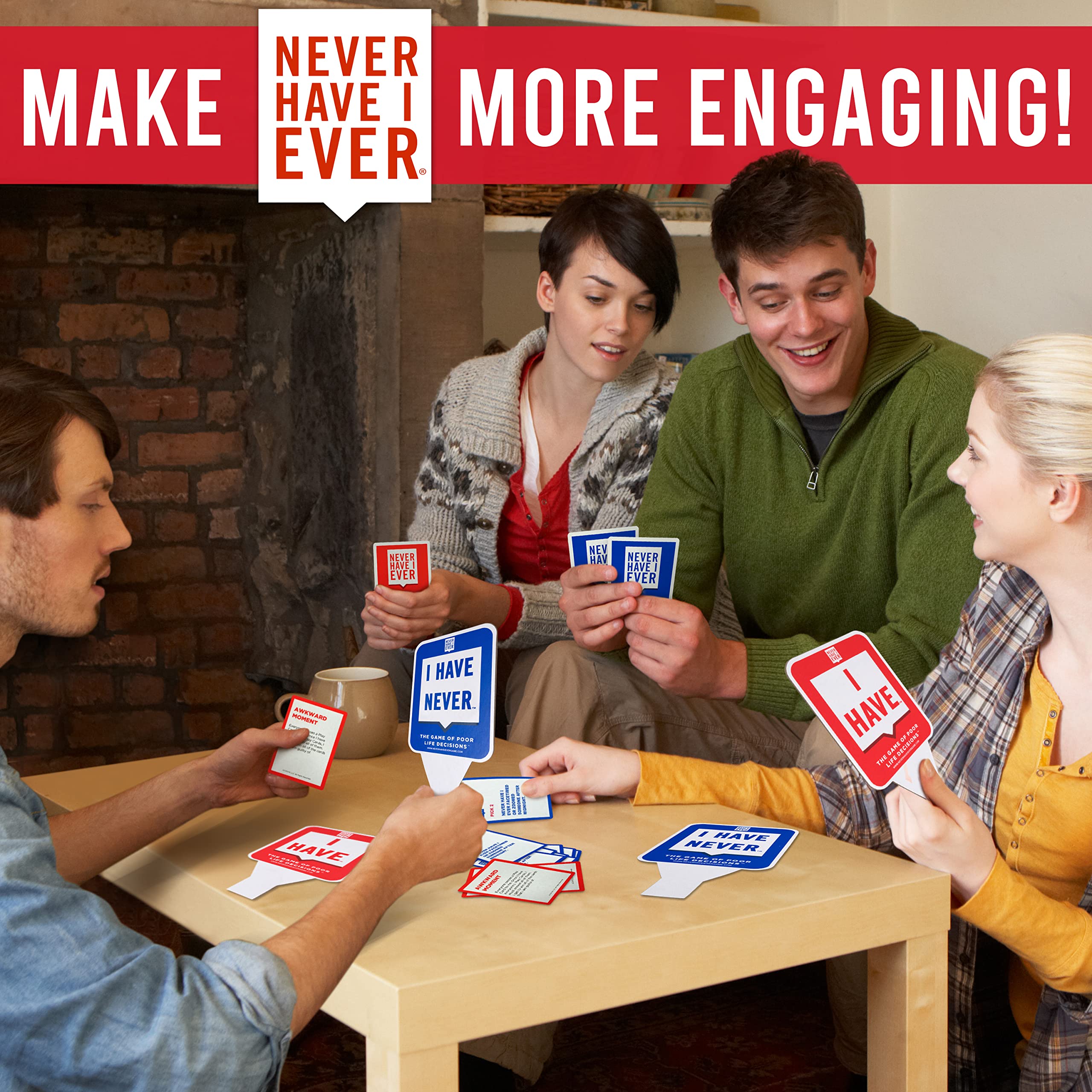 Amazon.com: Never Have I Ever Paddles | Set of 10 Paddles | Fun Accessory  for Game Night Party Games for Adults and Kids | Use Classic Edition : Toys  & Games