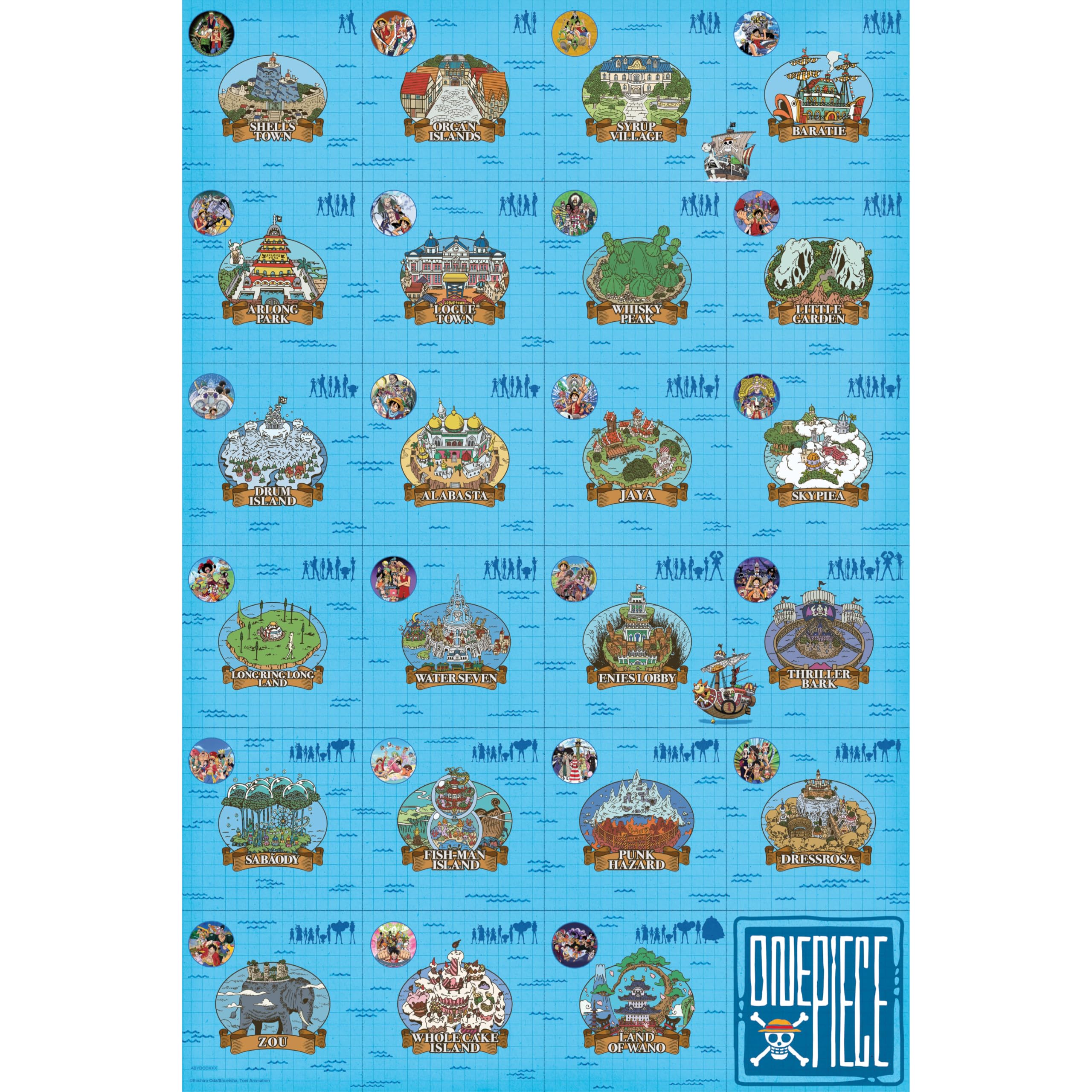 ABYSTYLE One Piece Log itinerary 61 x 91.5cm Maxi Poster | Shipped Rolled | Art Poster | Wall Posters | Posters & Prints | One Piece Merchandise | One Piece Gifts