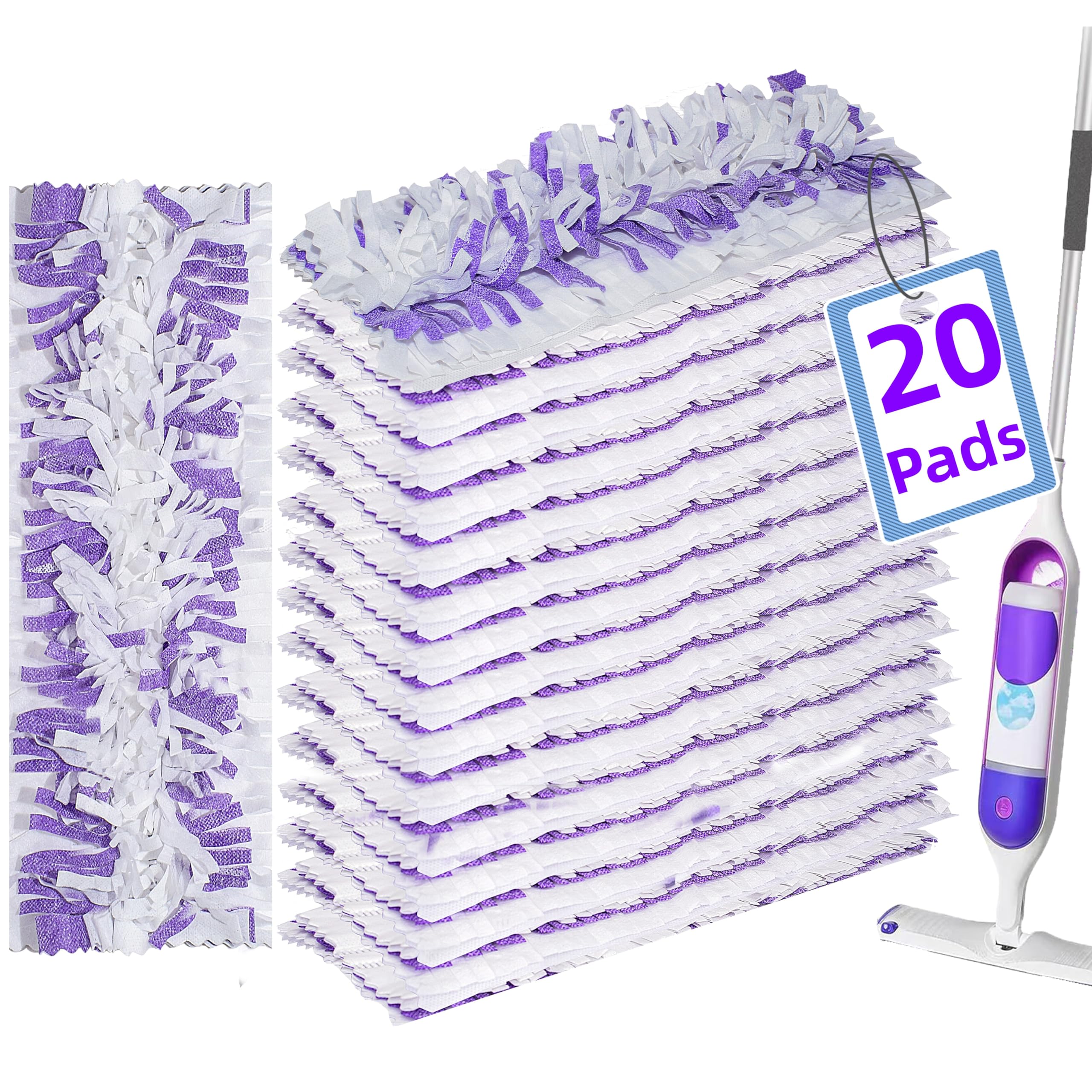 Recambios de almohadillas desechables para fregona PowerMop multisuperficie para limpieza de suelos, 20 unidades