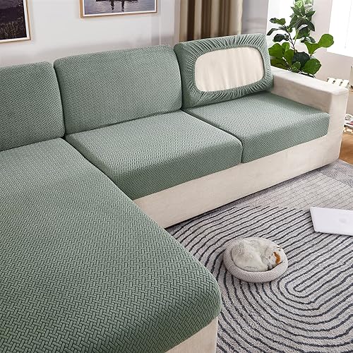 Miniatura 2 de Fundas de cojín elásticas jacquard para sofá, fundas individuales, cojines suaves y elásticos ajustables para sofá, fundas de asiento de silla,