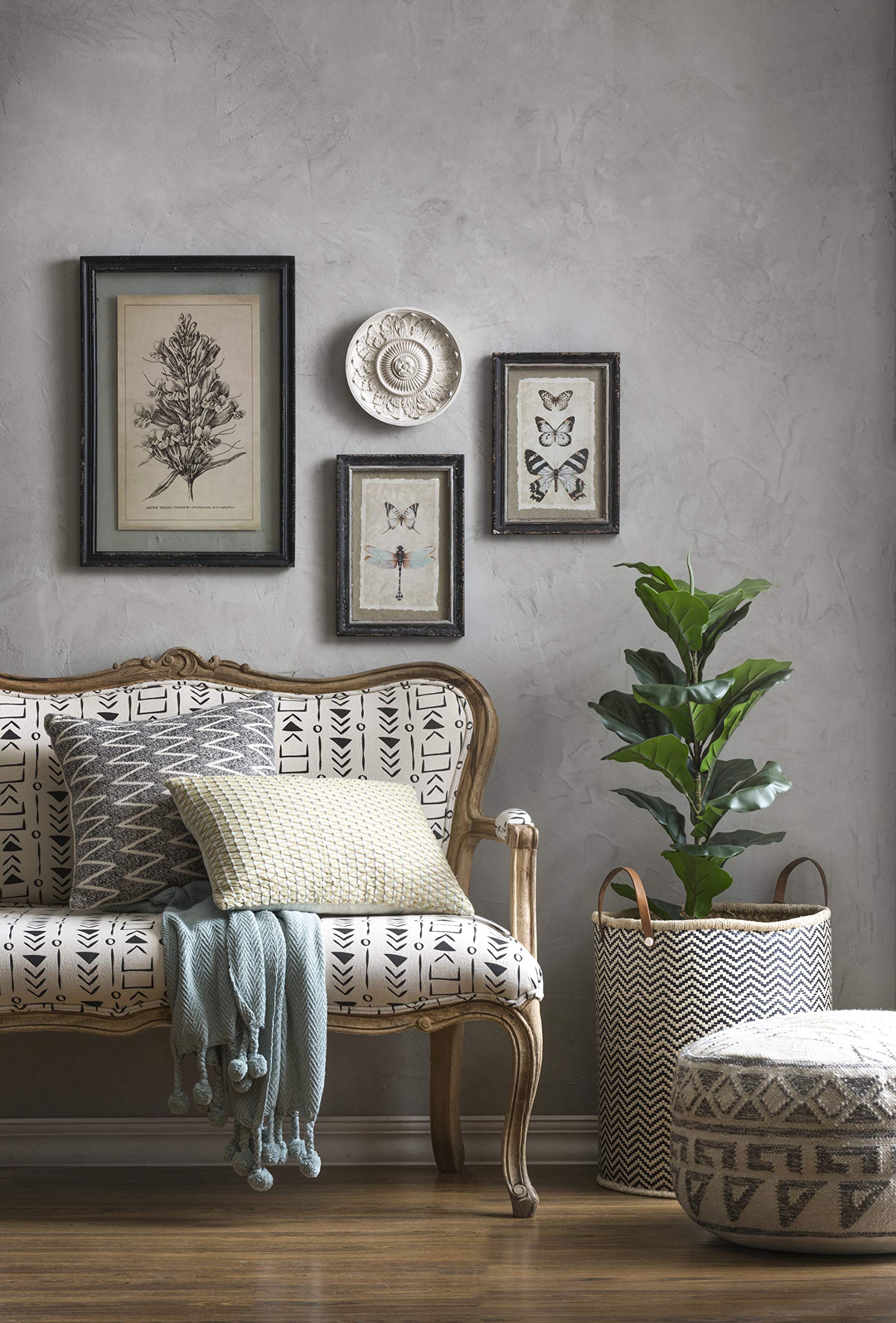 creative co-op ラック　インテリア Amazon.com: Creative Co-Op Wood Framed Wall Décor with Floral