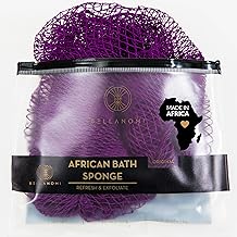 African Exfoliating Net Sponge, Authentic, Ethically sourced from Nigeria, 45 inches Long, Back Scrubber for Daily use (Indigo)
