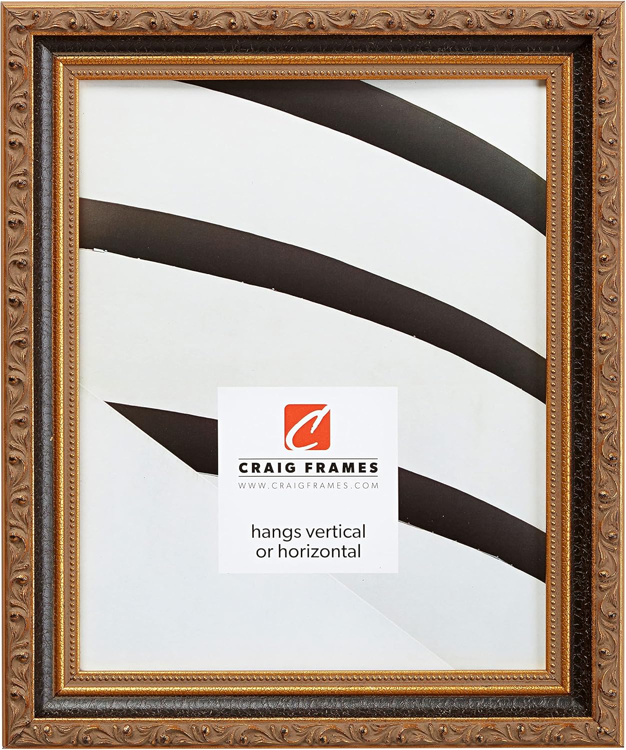 Craig Frames Regence, 22x28 Picture Frame, Black & Gold