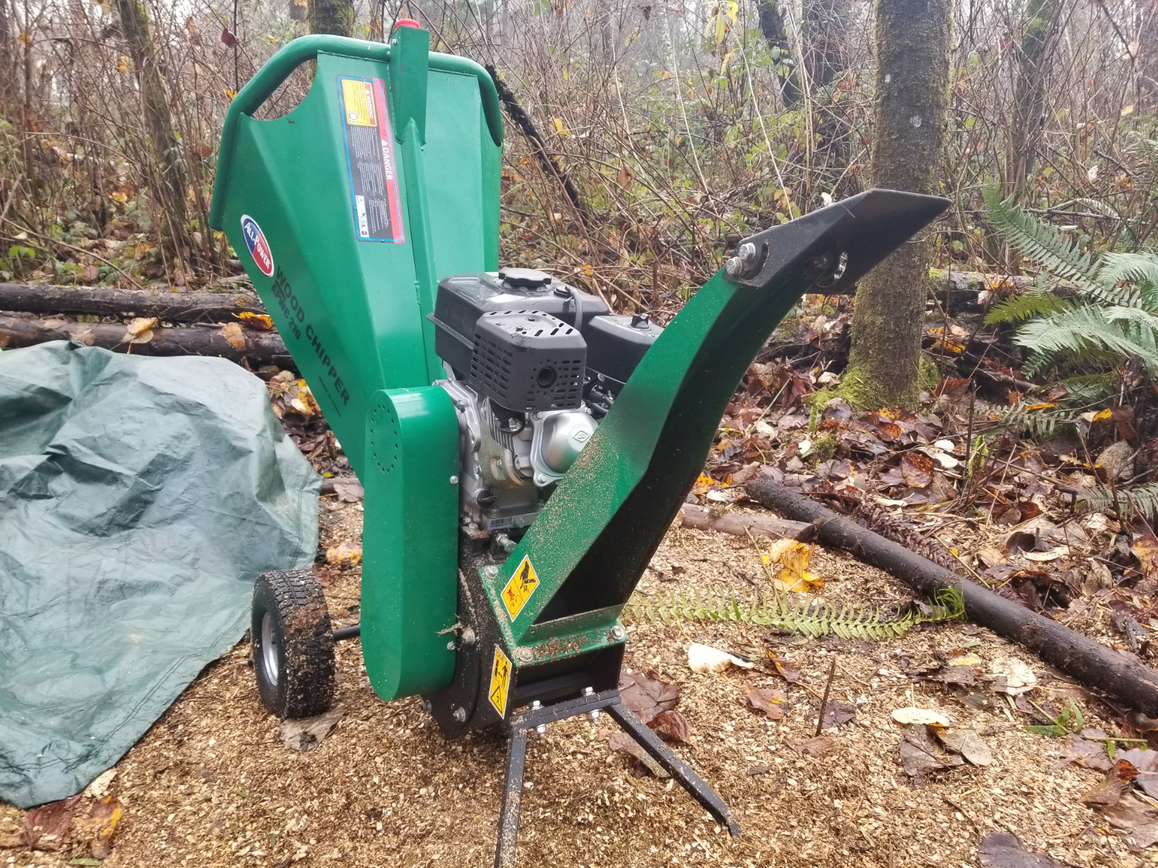 34/mo Finance All Power, APWC210 Woodchipper 4" Cutter JD Engine 7