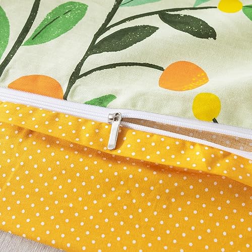 Miniatura 202 de HoneiLife - Juego de funda de edredón floral 100% algodón, 3 piezas, botánica, ropa de cama con cierre de cremallera y lazos en las esquinas