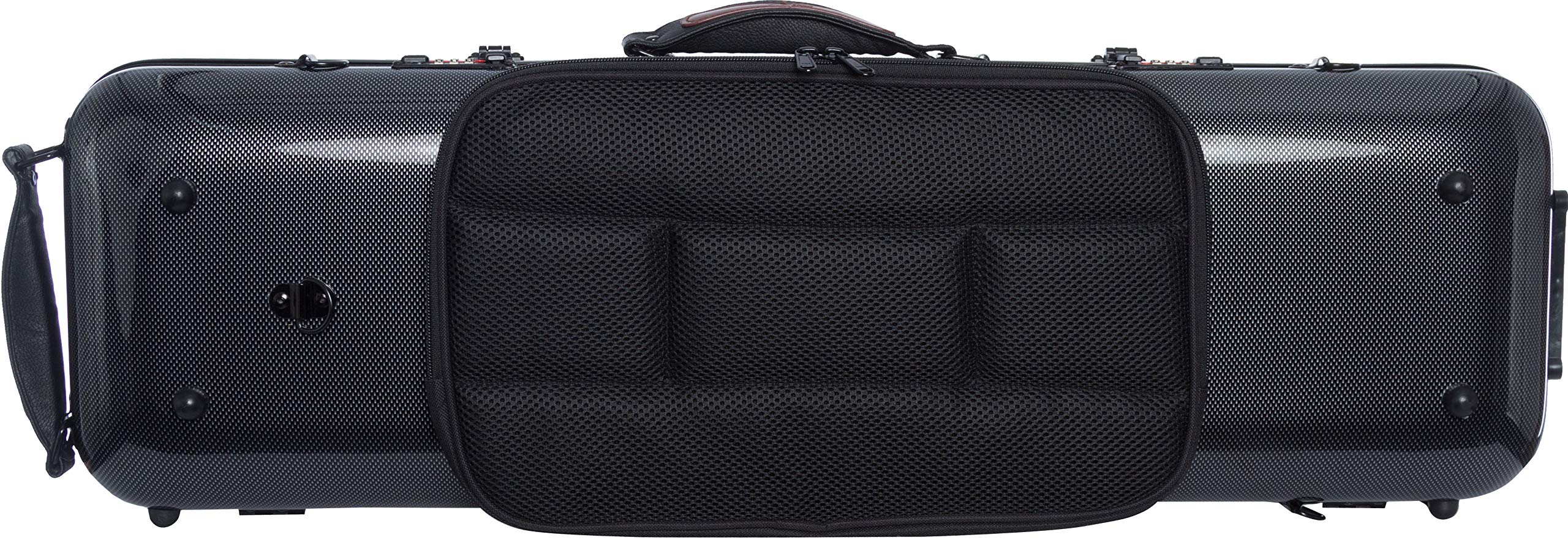 Geigenkoffer Fiberglass Safe Oblong 4/4 point schwarz - creme M-Case + Musiktasche