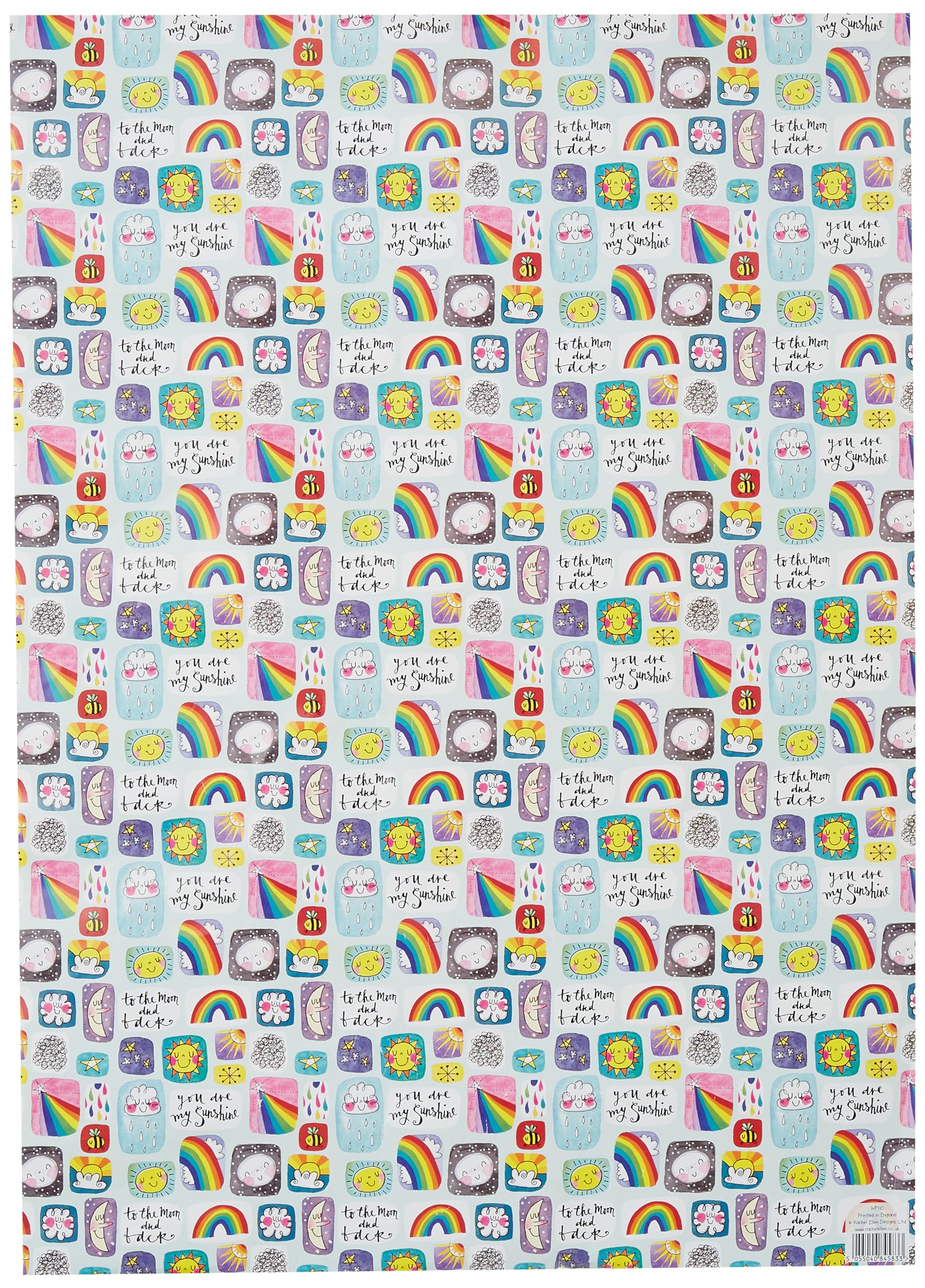 Rachel Ellen Suns and Rainbows Gift Wrapper, Multicolor