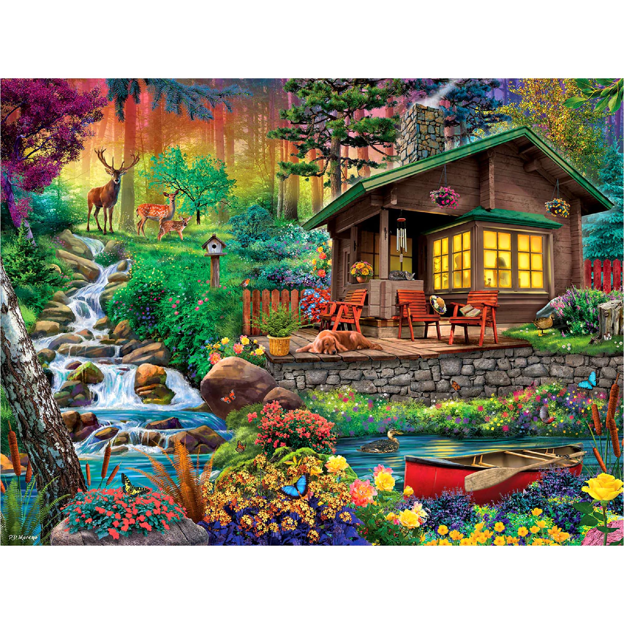 Amazon.com: White Mountain 500 Piece Jigsaw Puzzle Spring Flowers