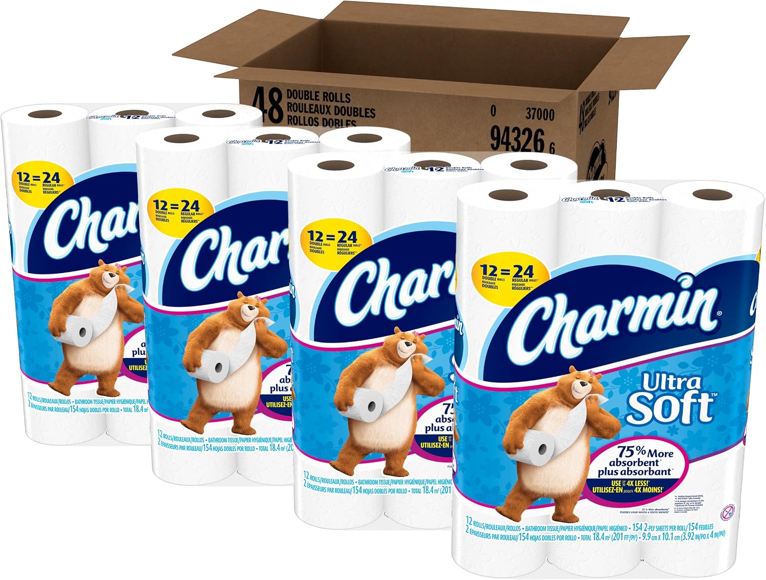 Charmin Ultra Soft Toilet Paper, Bath Tissue, Double Roll, 48 Count