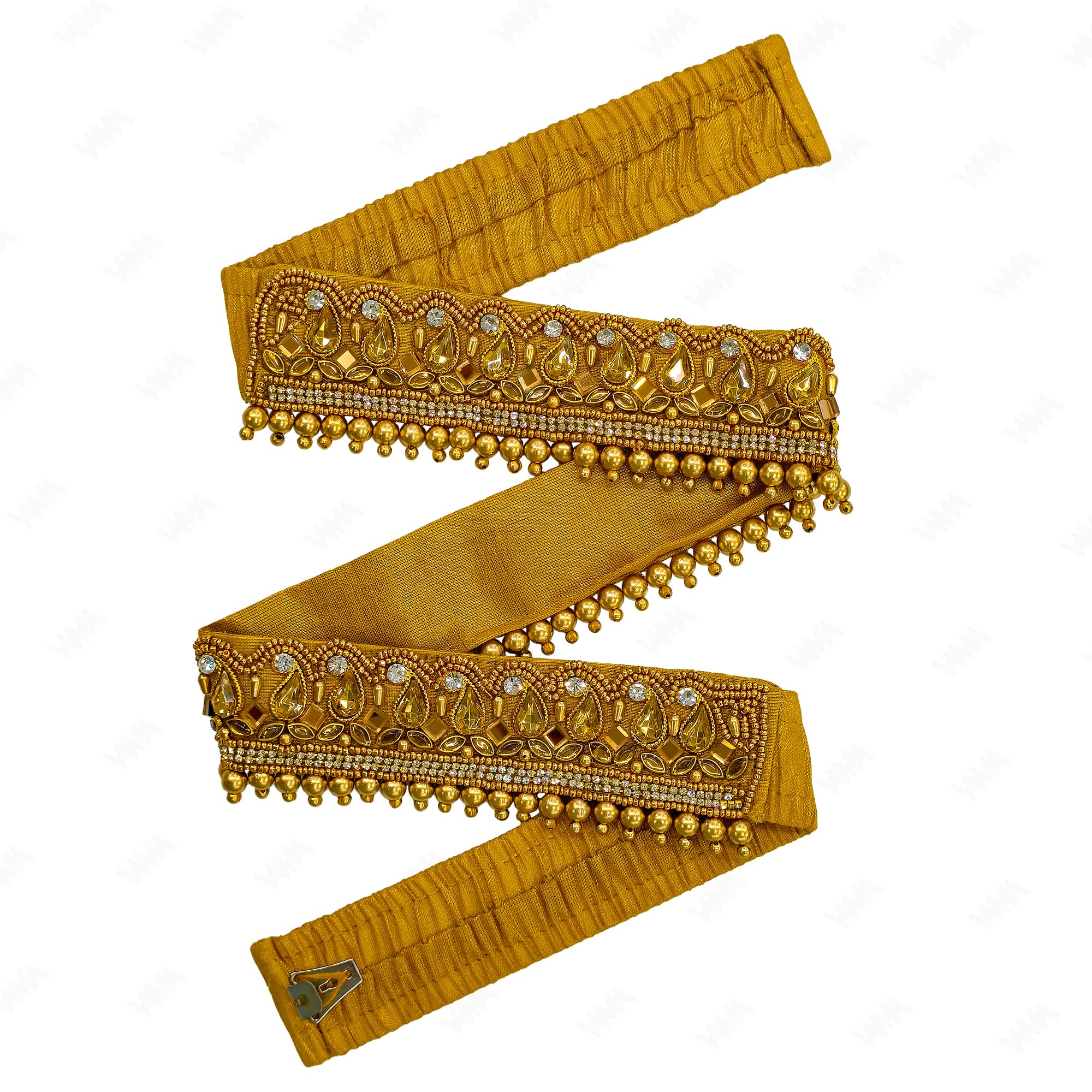 Traditional Adjustable Embroidery Cloth Saree Waist Belt Stretchable Kamarpatta Kamardhani Kamarband Kamarbandh Kamar ka Patta Patti Tagdi for Women & Girls