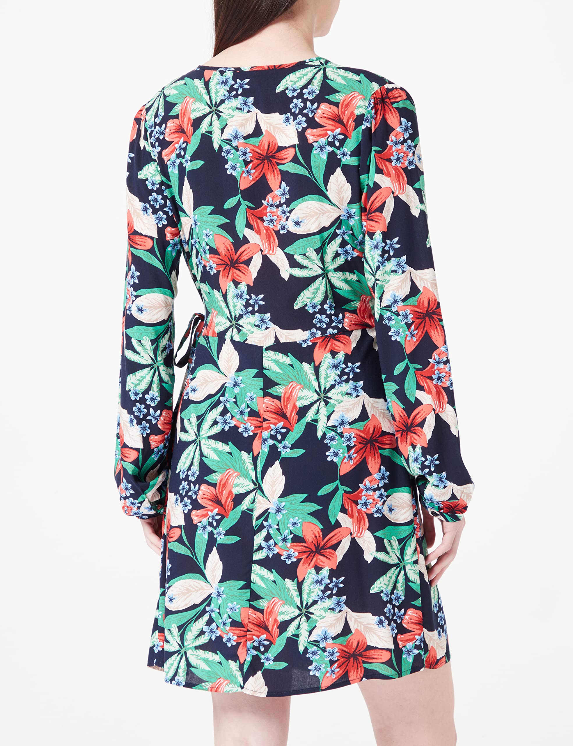 ONLY Sukienka Kobiety Onlnova Life L/S Tia Wrap Dress Aop Ptm