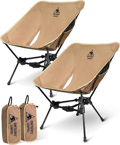 Miniatura 1 de OneTigris Paquete de 2 sillas de campamento Tigerblade, ligera, plegable, para senderismo, compacta, portátil, capacidad de 330 libras