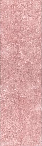 Miniatura 9 de nuLOOM Loni - Alfombra de pasillo sólida lavable a máquina, 2 pies 6 pulgadas x 10 pies, color rosa