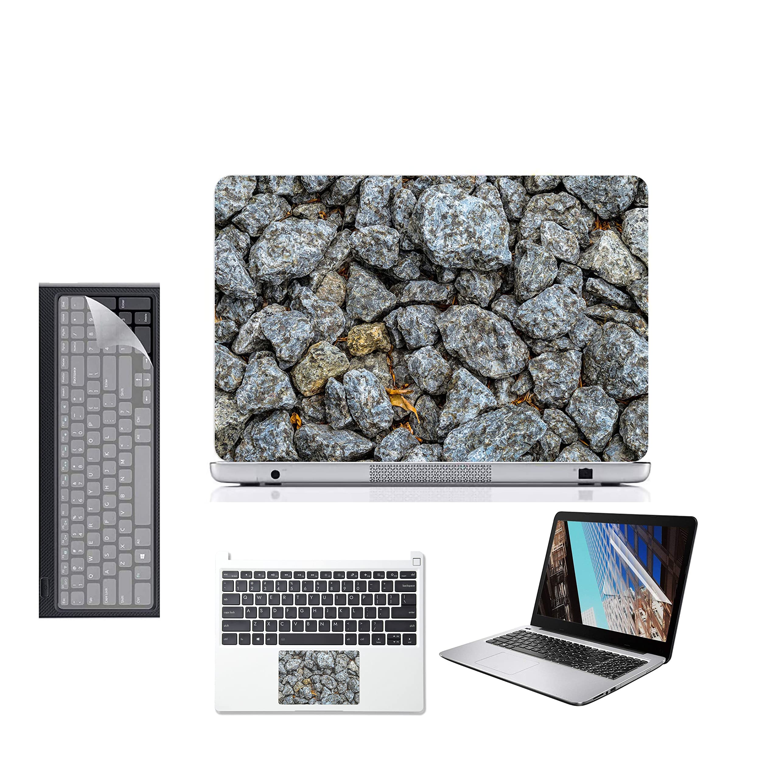 Ecomaholics 4 in 1 Laptop Accessories combo - Laptop screen protector screenguard, Laptop skin, touchpad protector, Silicon keyboard cover - Laptop compete protection Kit - D50
