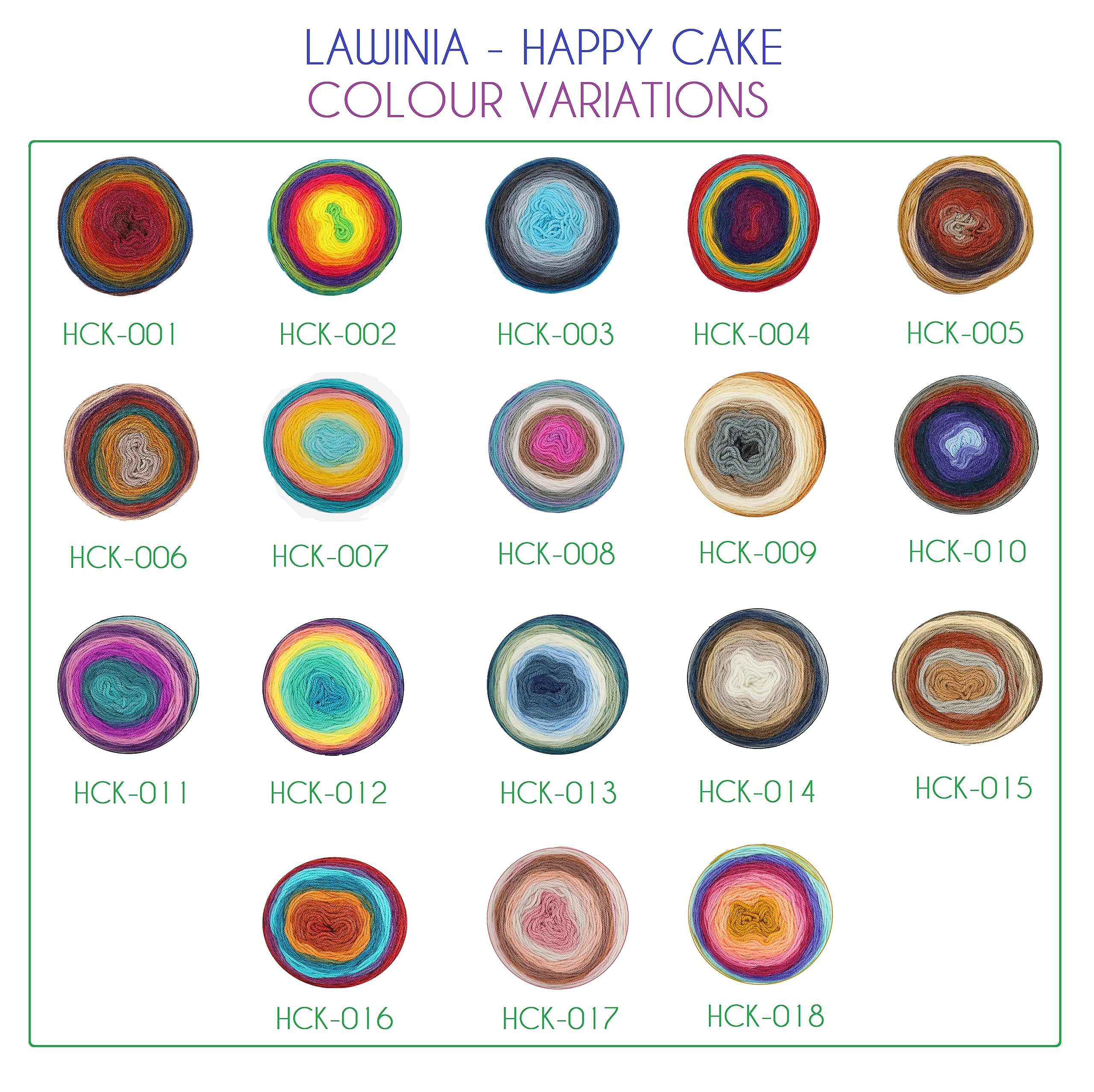 LAWINIA Happy Cake Premium Rainbow Yarn DK, Pack of 3 Each 150g, 530m Cake DK Knitting Yarn - Image 4
