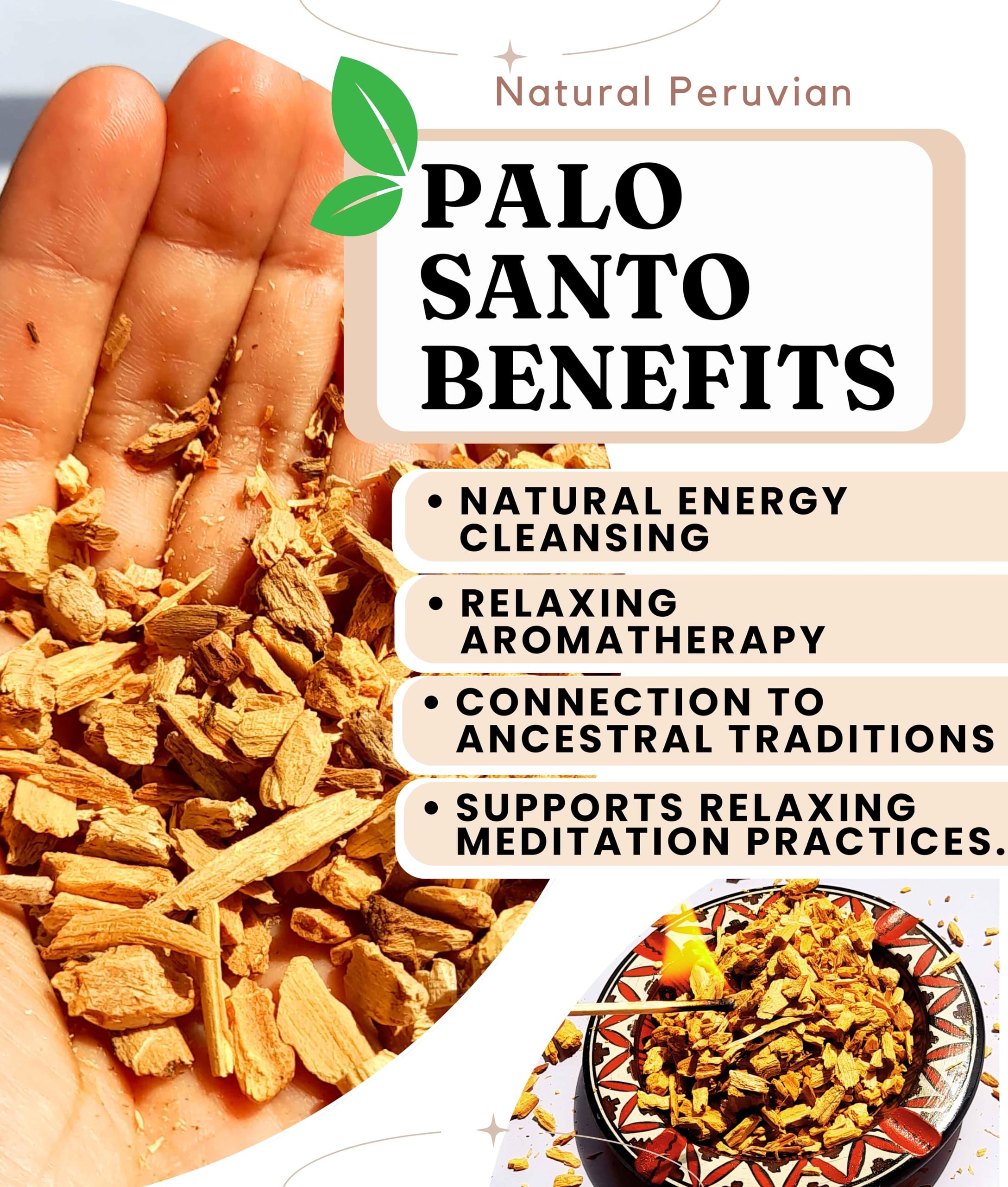 Palo Santo Chips – 100 % reine, peruanische Premium-Chips, 118 ml, zur Reinigung, natürlich und ethisch unbedenklich, verbessern Sie Ihre Yoga und spirituellen Praktiken (Bursera Graveolens)