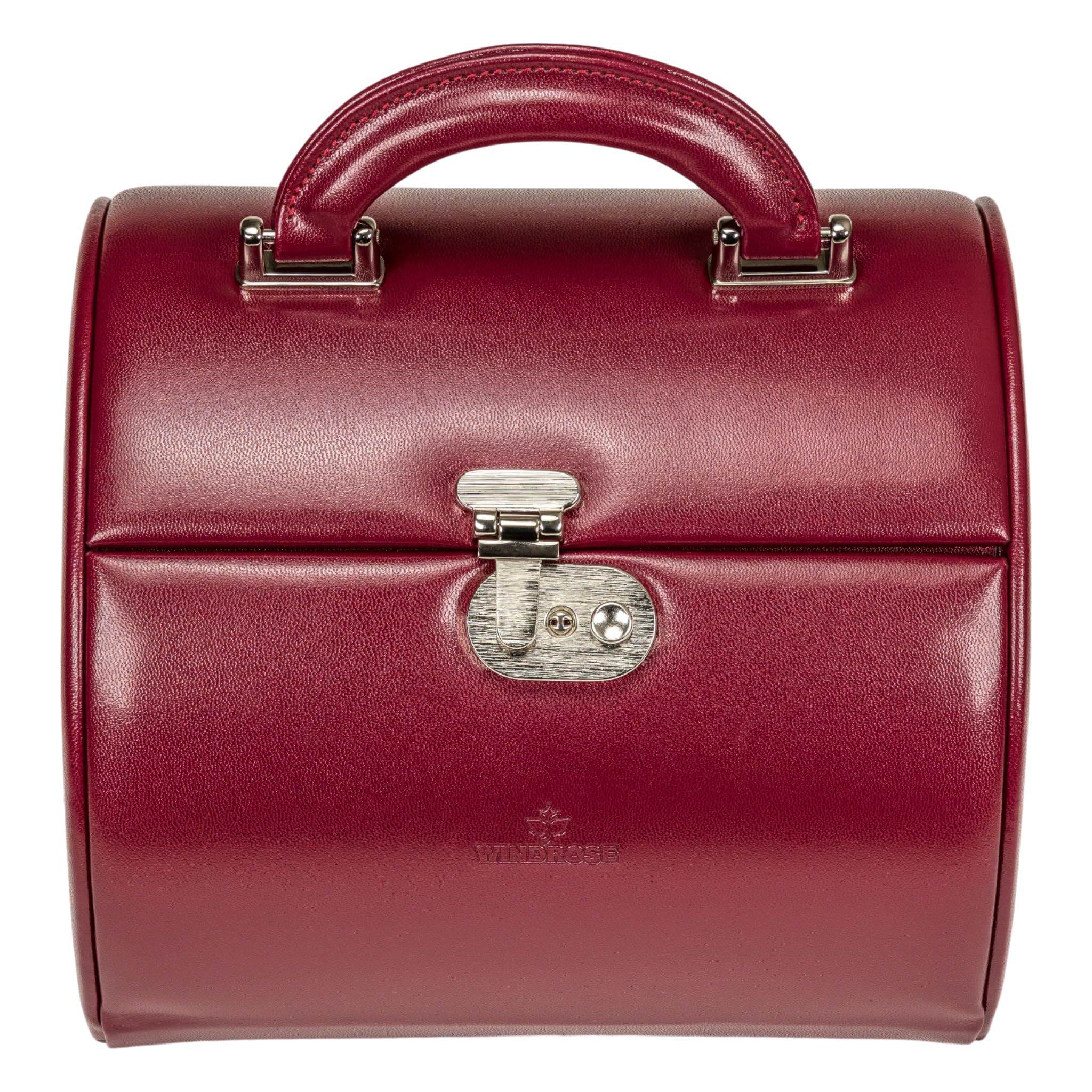 Windrose Schmuckkoffer merino/rot