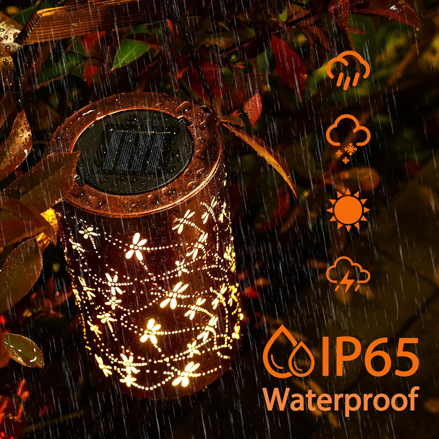 Solar Lanterns Outdoor Waterproof, Dragonfly Birthday Gifts for Women Men, Hanging Solar Lantern for Yard, Patio, Porch, Backyard, Landscape, Garden Decor